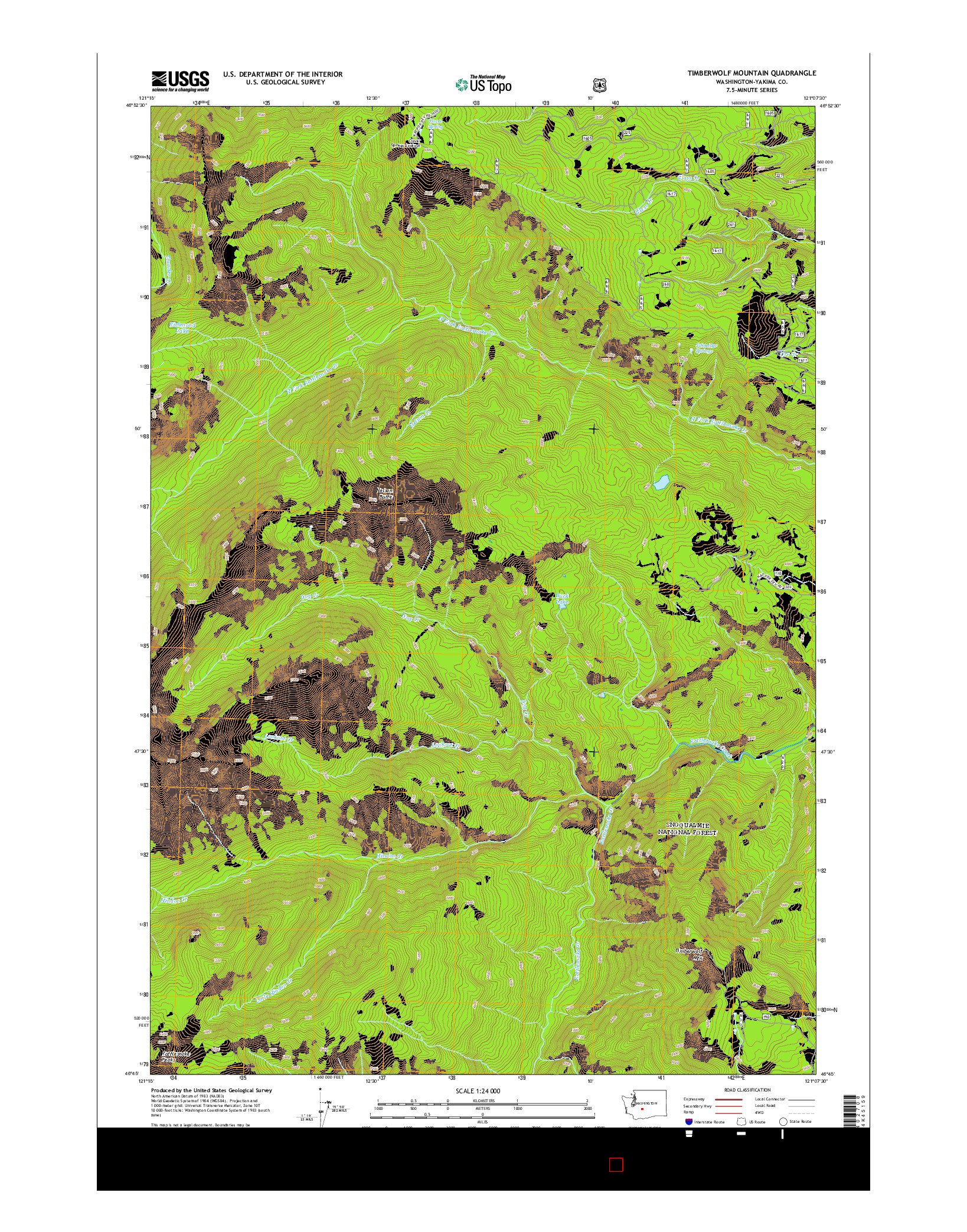 USGS US TOPO 7.5-MINUTE MAP FOR TIMBERWOLF MOUNTAIN, WA 2014