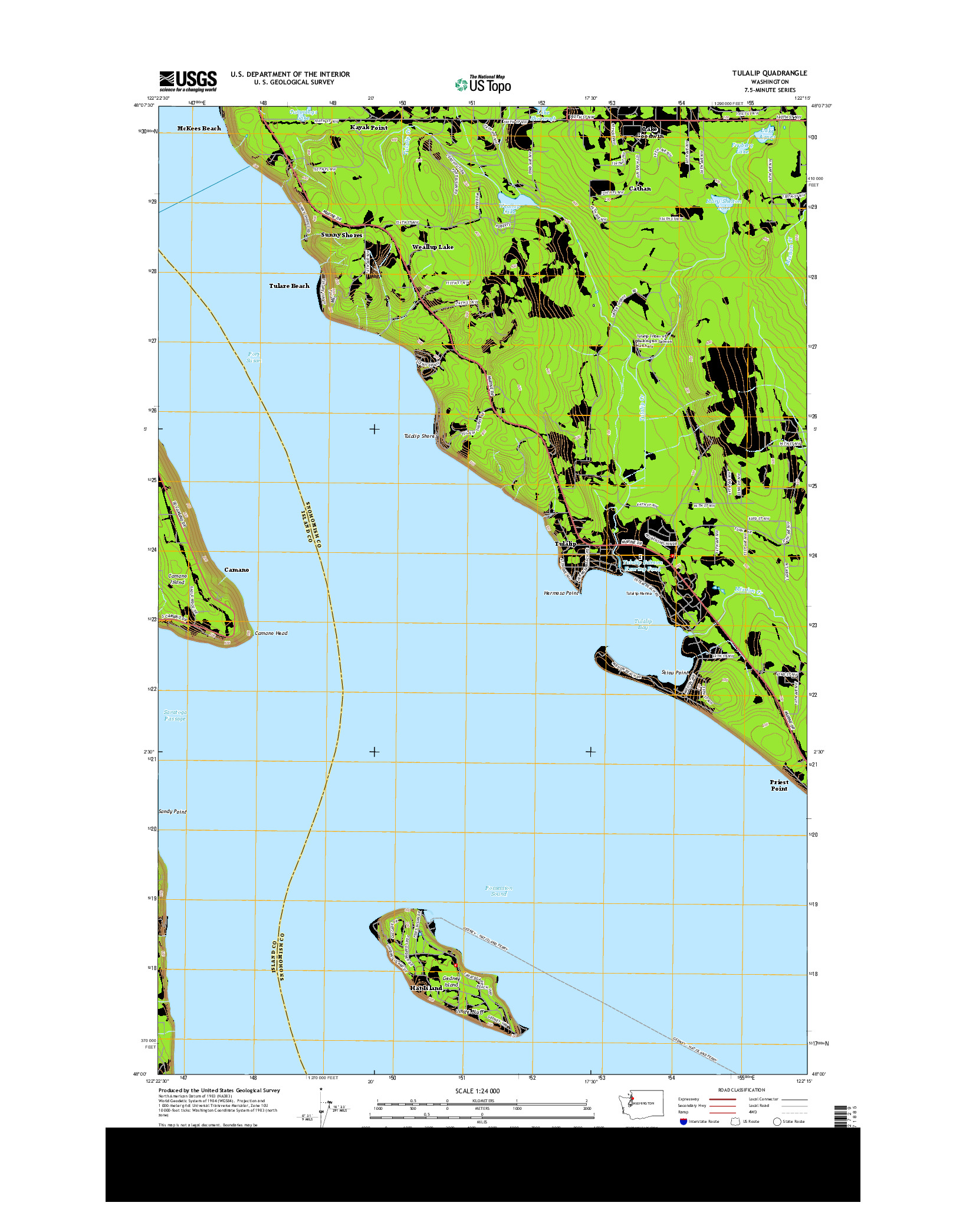 USGS US TOPO 7.5-MINUTE MAP FOR TULALIP, WA 2014