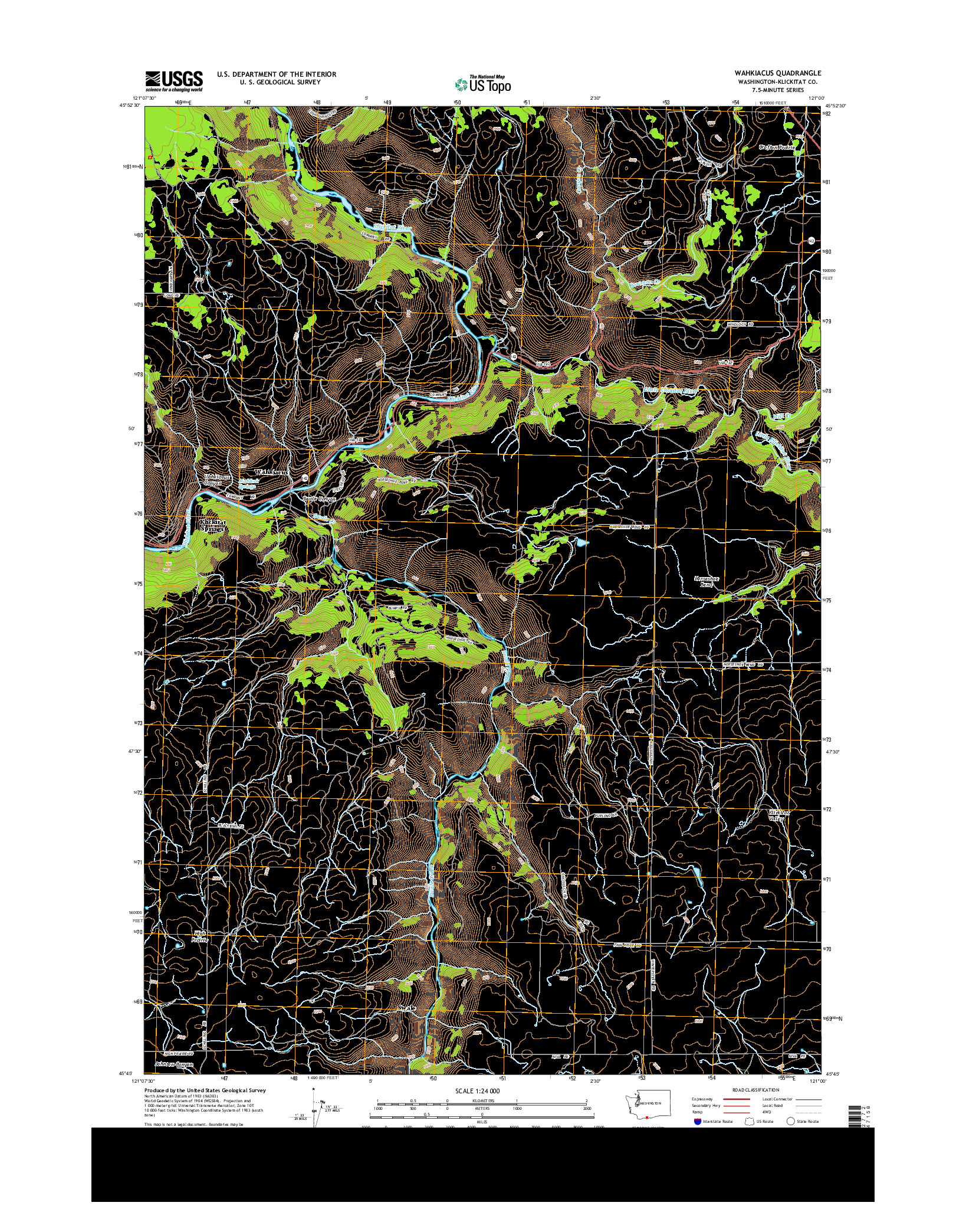 USGS US TOPO 7.5-MINUTE MAP FOR WAHKIACUS, WA 2014