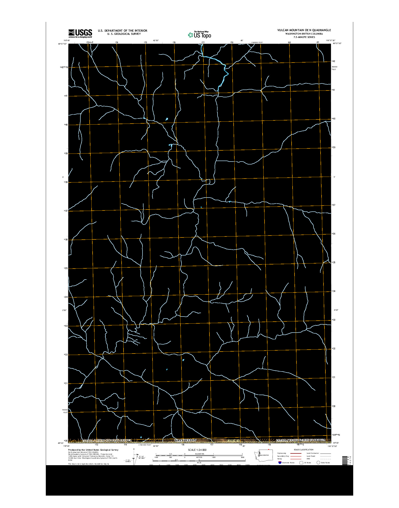 USGS US TOPO 7.5-MINUTE MAP FOR VULCAN MOUNTAIN OE N, WA-BC 2014