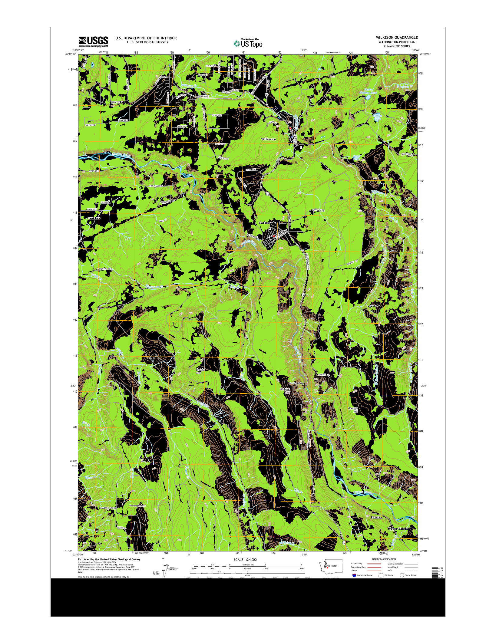 USGS US TOPO 7.5-MINUTE MAP FOR WILKESON, WA 2014