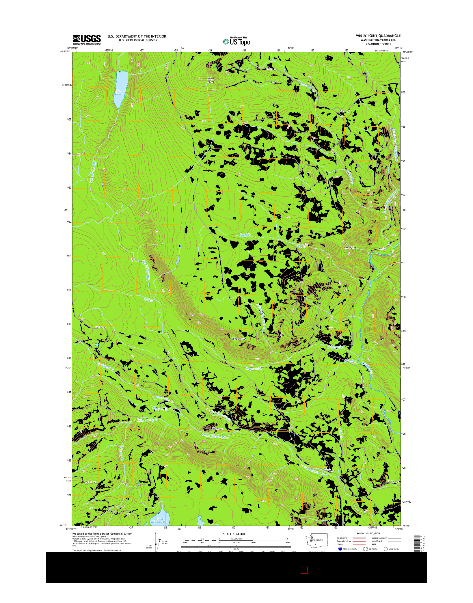 USGS US TOPO 7.5-MINUTE MAP FOR WINDY POINT, WA 2014