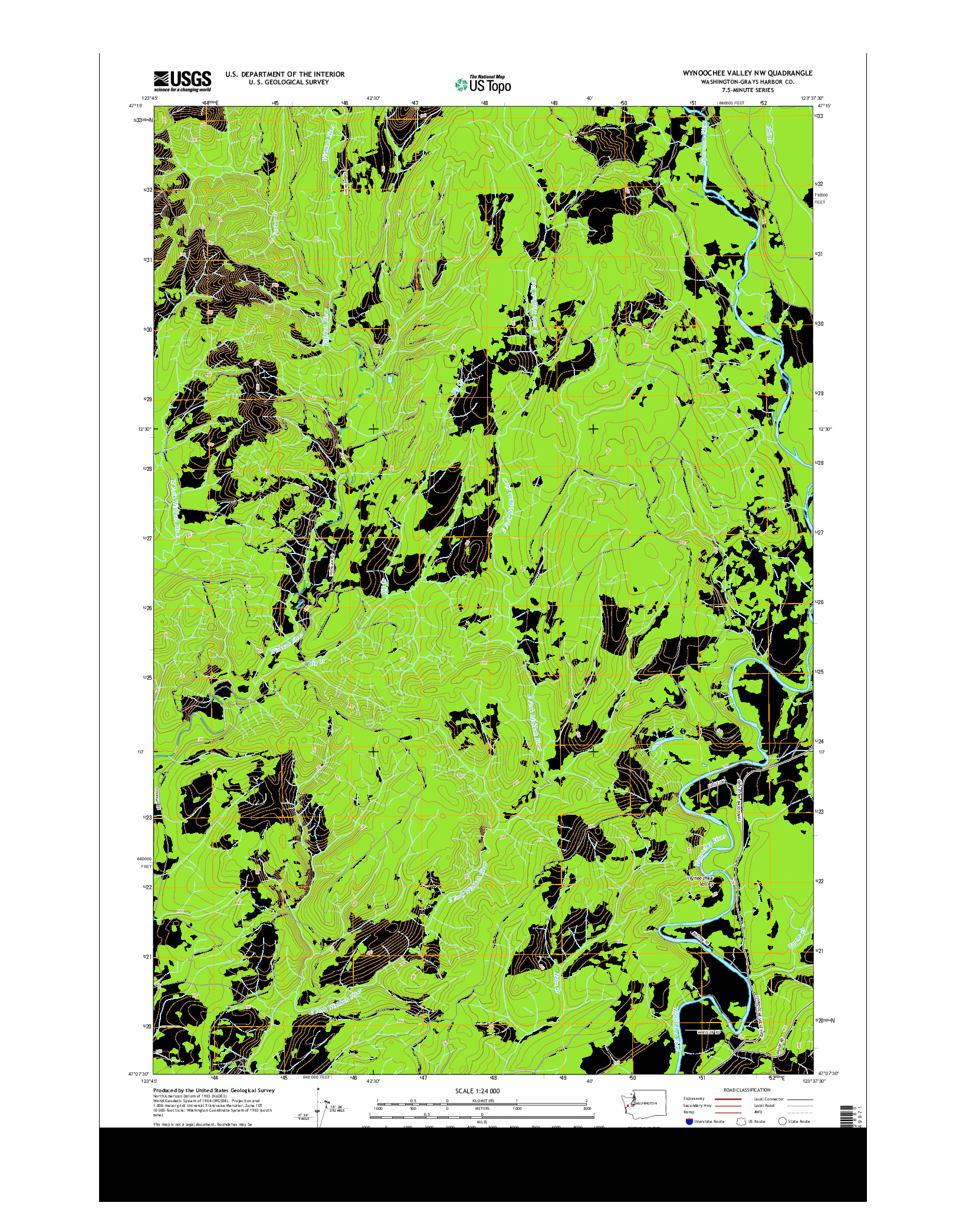 USGS US TOPO 7.5-MINUTE MAP FOR WYNOOCHEE VALLEY NW, WA 2014