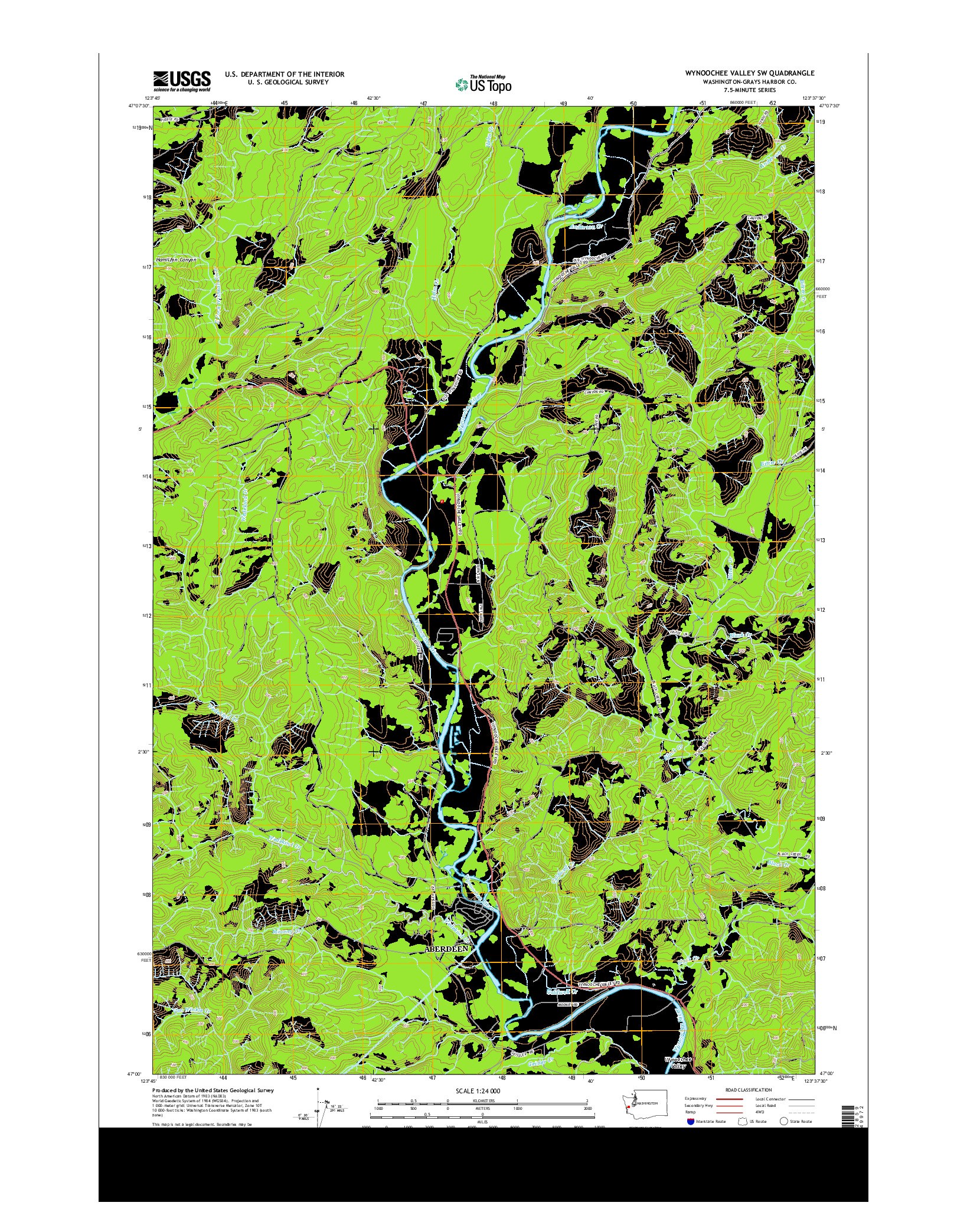 USGS US TOPO 7.5-MINUTE MAP FOR WYNOOCHEE VALLEY SW, WA 2014