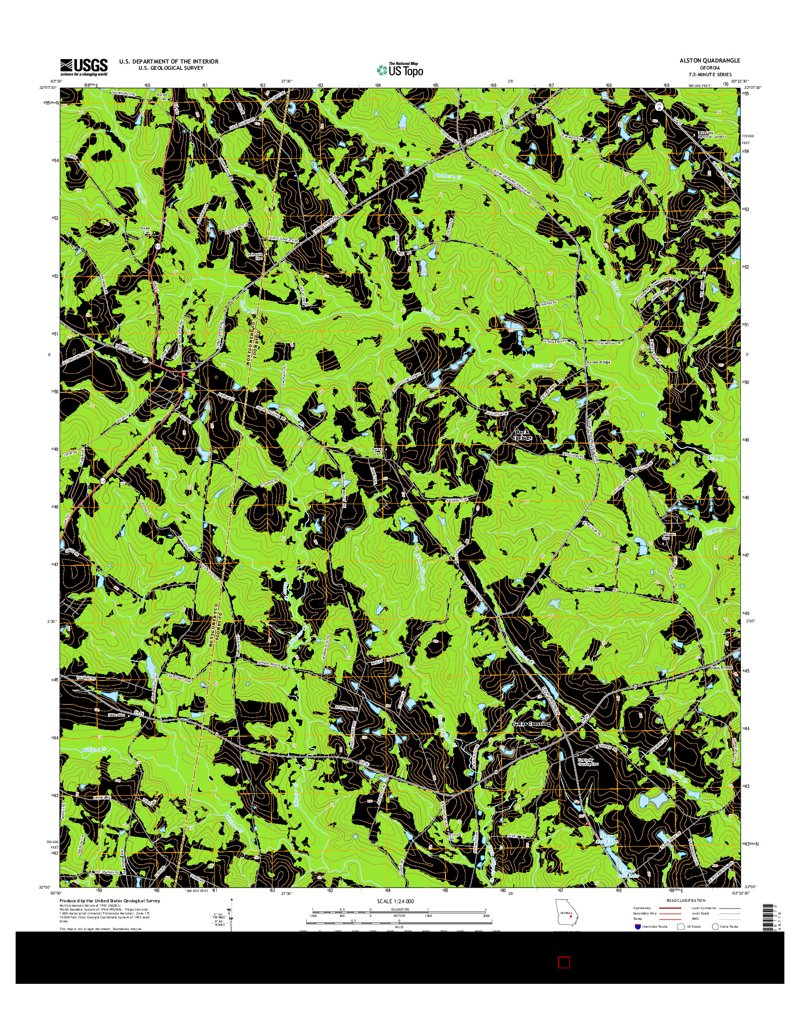 USGS US TOPO 7.5-MINUTE MAP FOR ALSTON, GA 2014