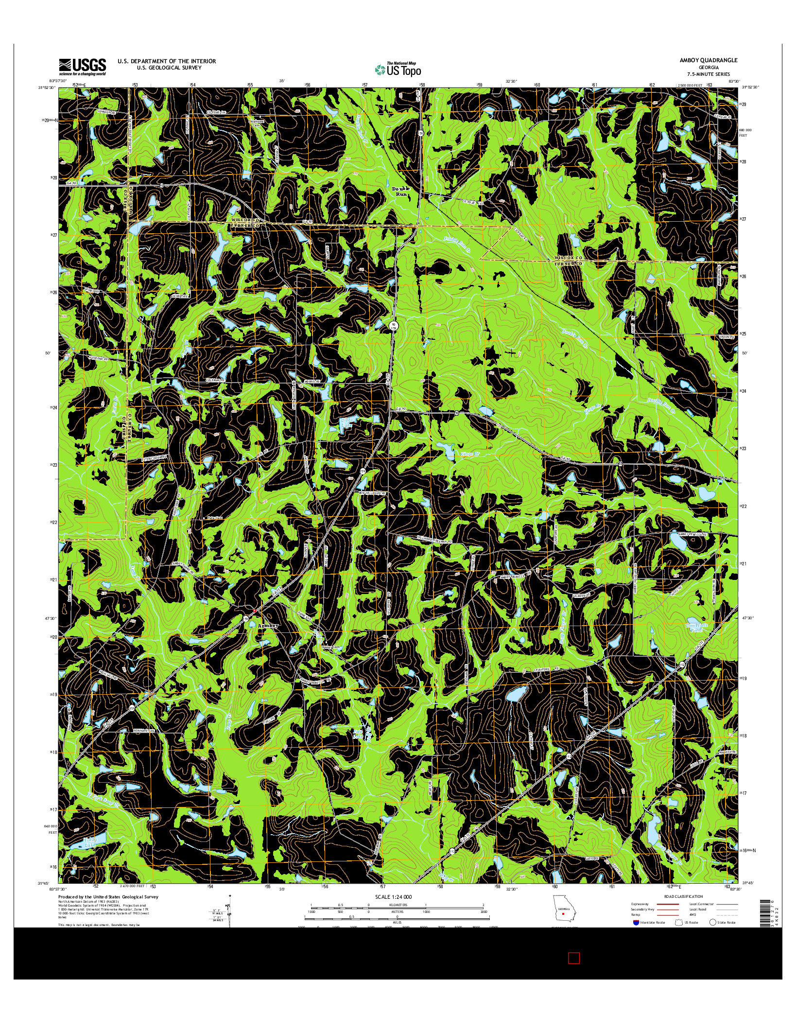 USGS US TOPO 7.5-MINUTE MAP FOR AMBOY, GA 2014