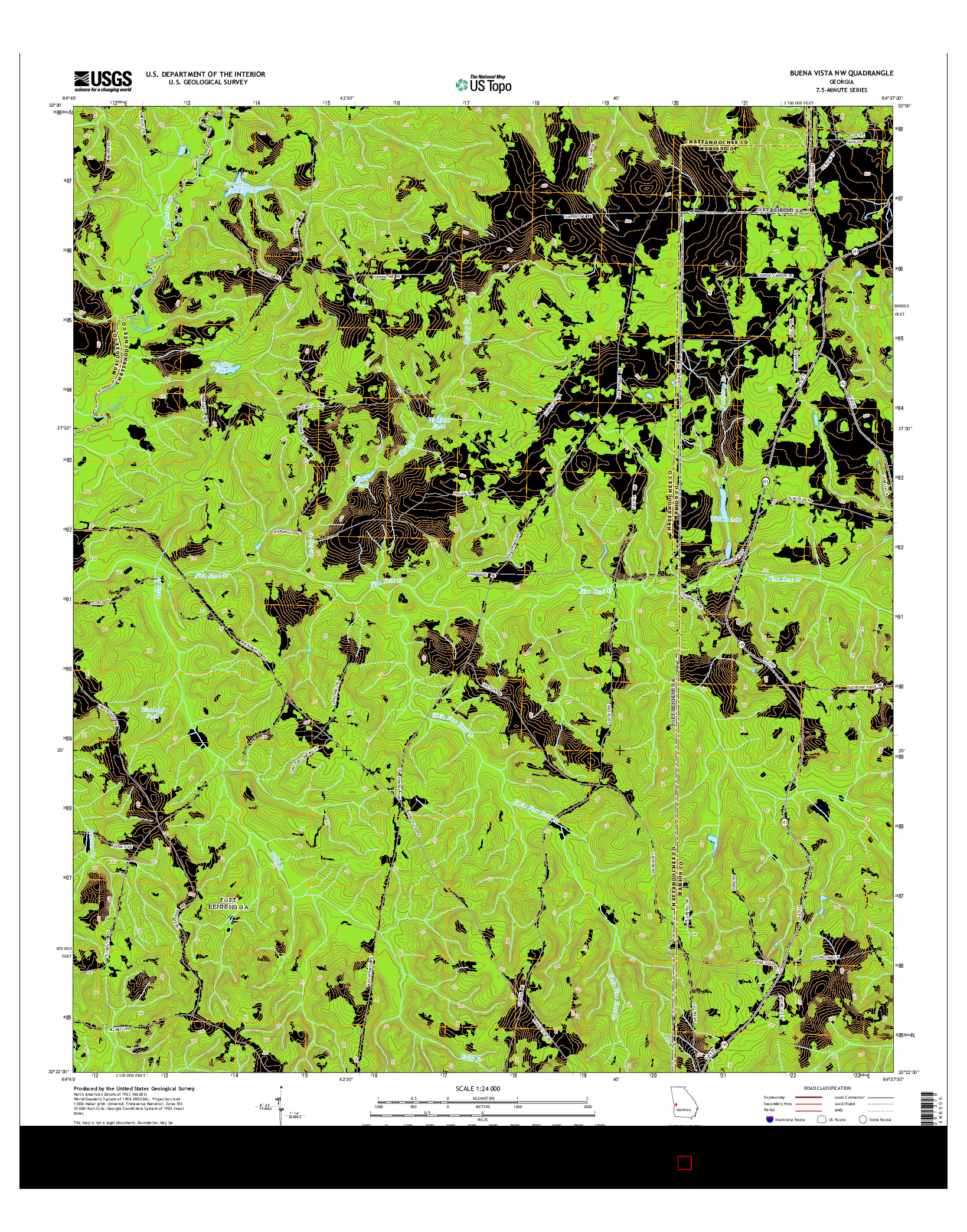 USGS US TOPO 7.5-MINUTE MAP FOR BUENA VISTA NW, GA 2014