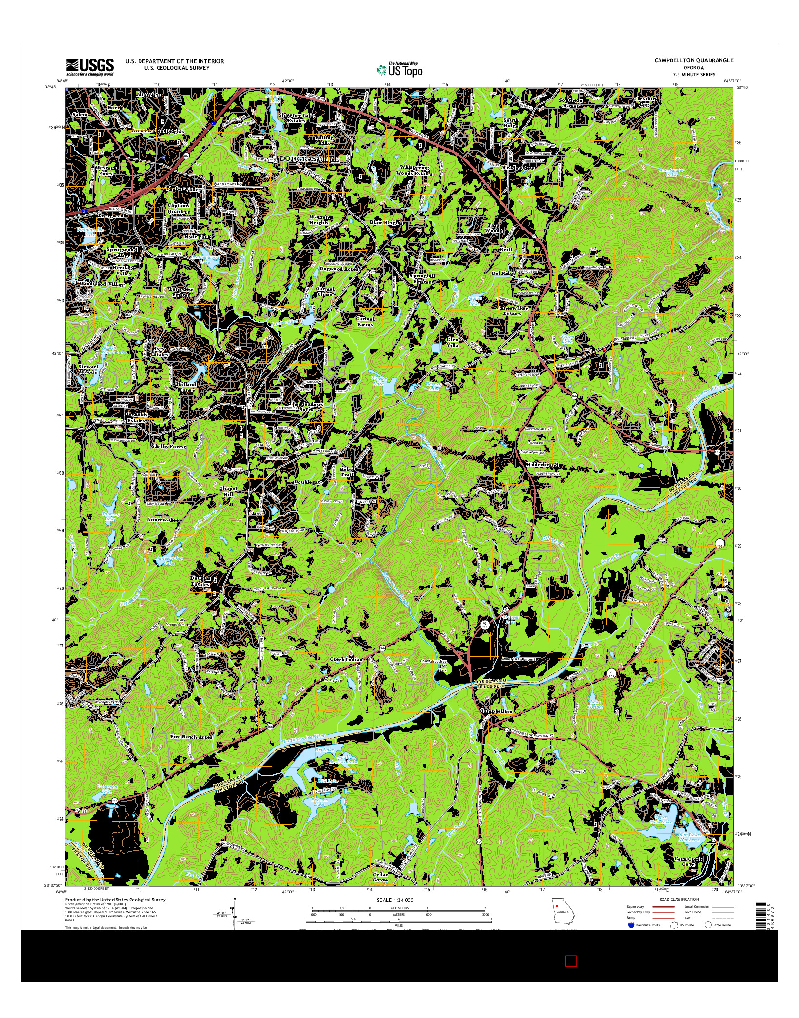 USGS US TOPO 7.5-MINUTE MAP FOR CAMPBELLTON, GA 2014