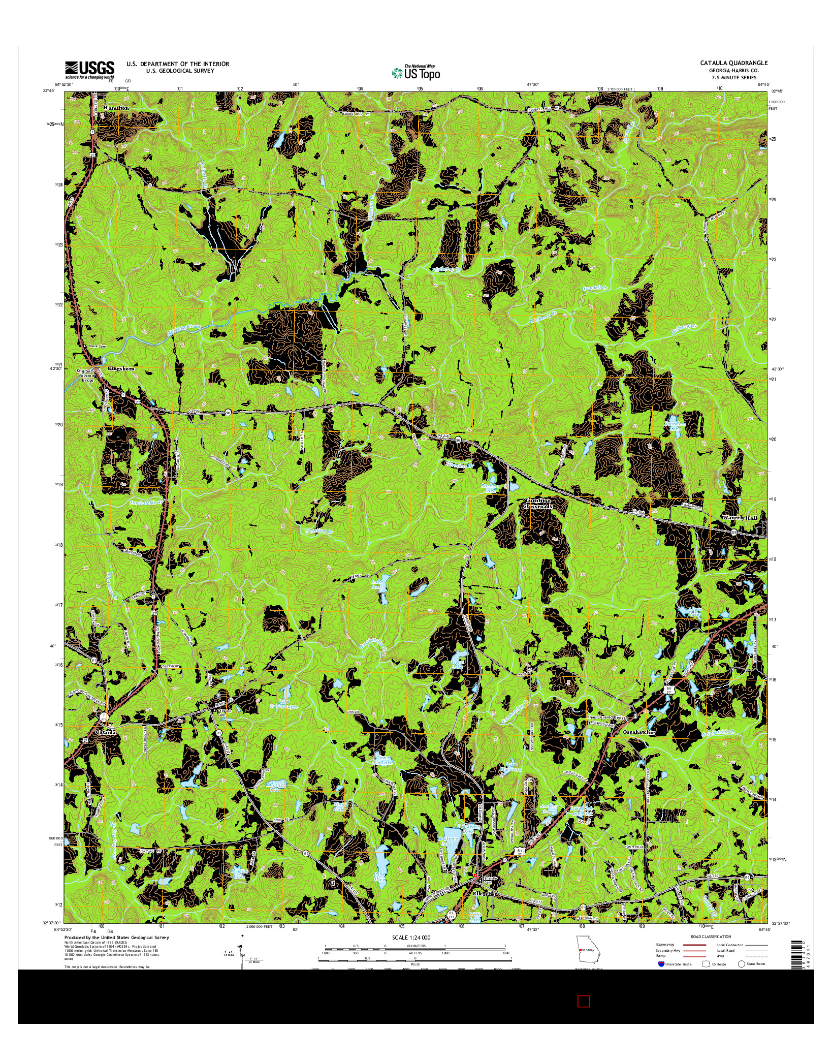 USGS US TOPO 7.5-MINUTE MAP FOR CATAULA, GA 2014