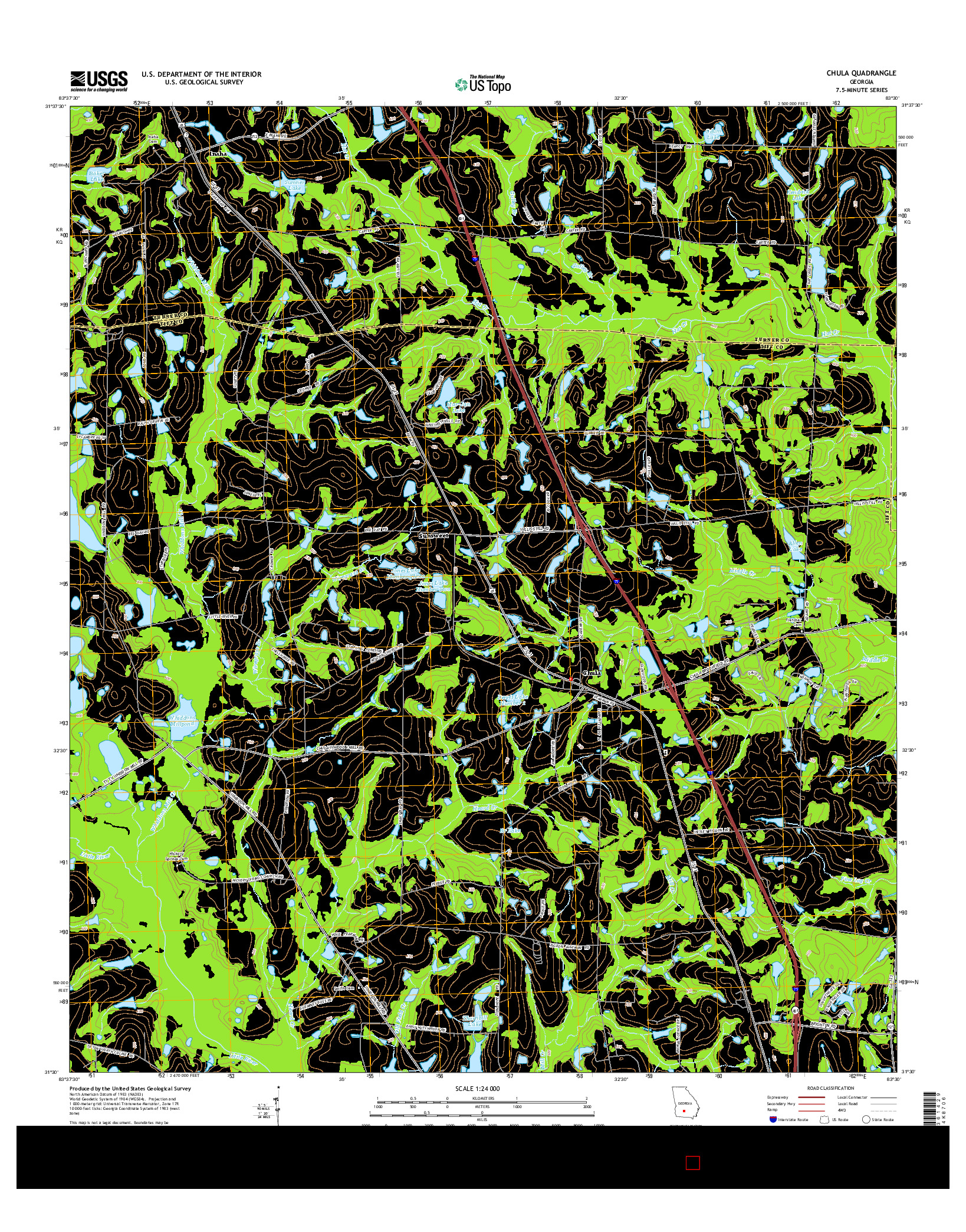 USGS US TOPO 7.5-MINUTE MAP FOR CHULA, GA 2014