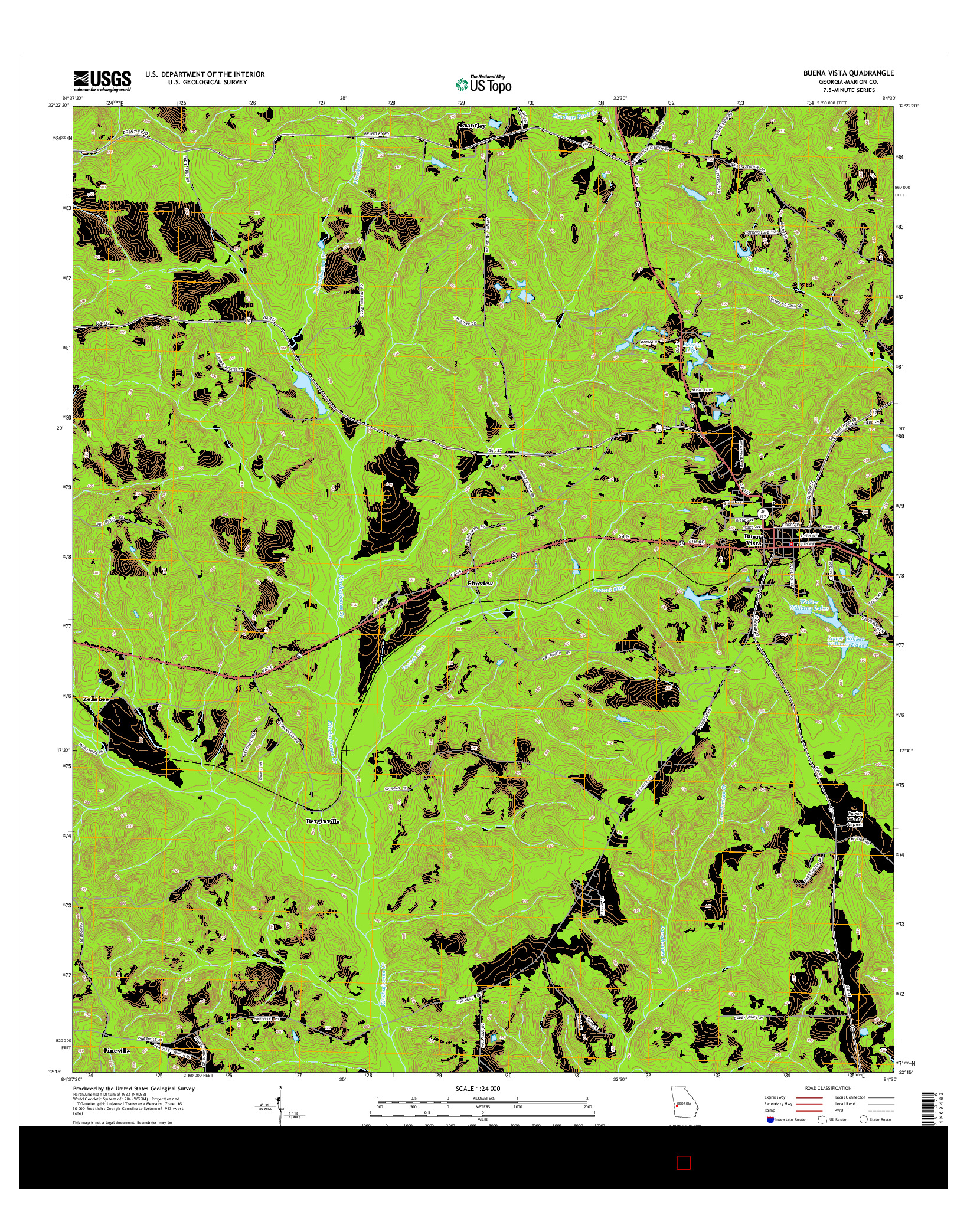 USGS US TOPO 7.5-MINUTE MAP FOR BUENA VISTA, GA 2014