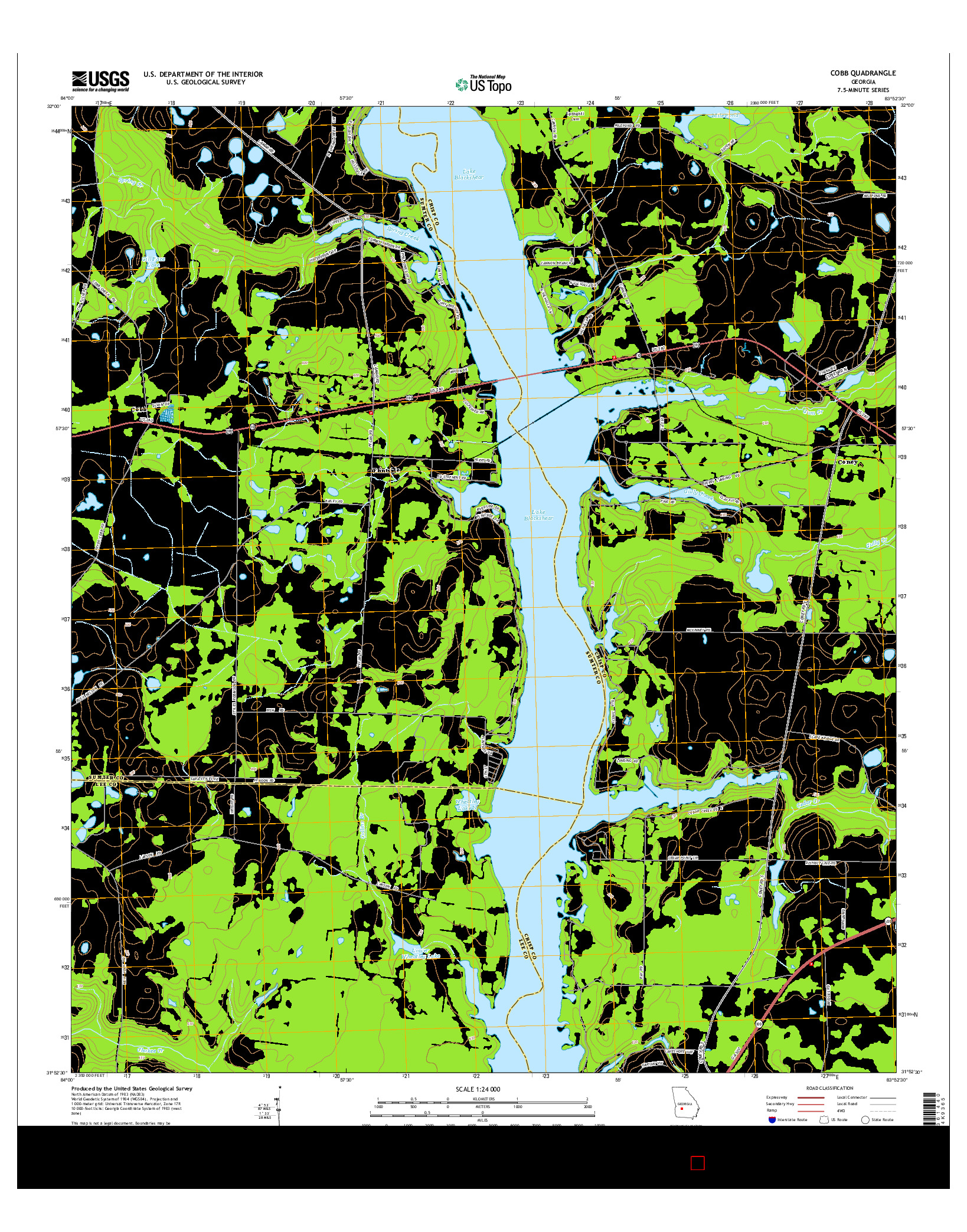 USGS US TOPO 7.5-MINUTE MAP FOR COBB, GA 2014