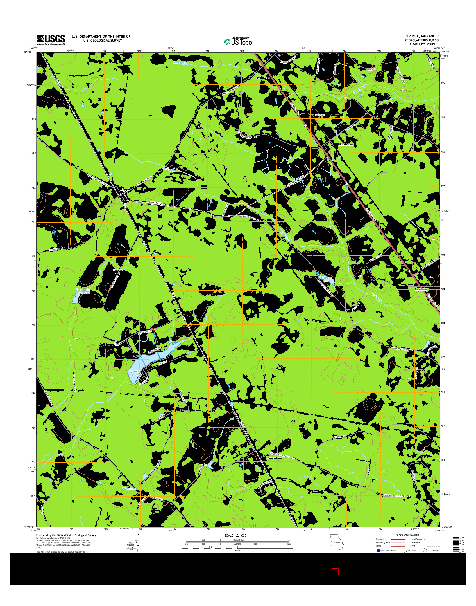 USGS US TOPO 7.5-MINUTE MAP FOR EGYPT, GA 2014