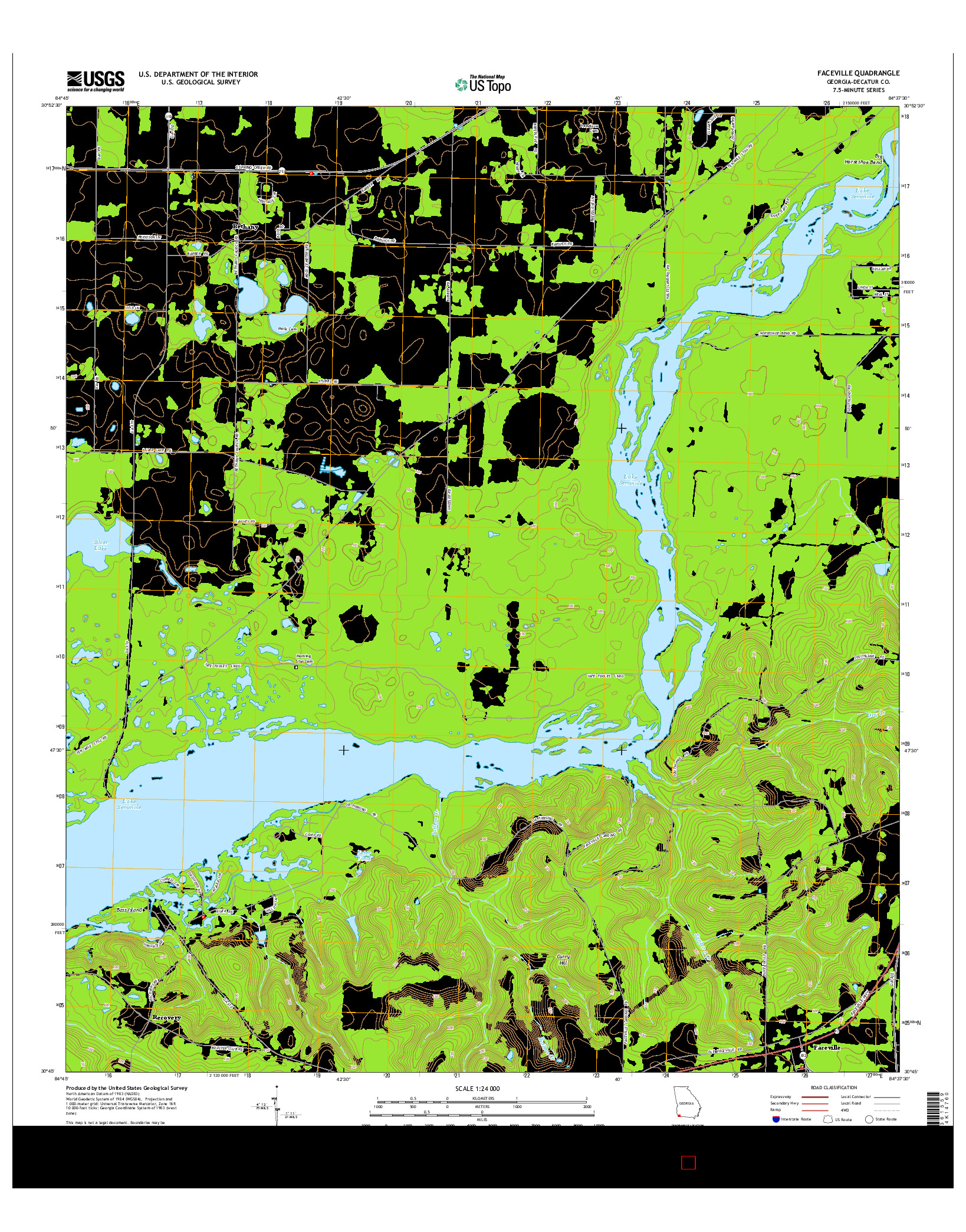 USGS US TOPO 7.5-MINUTE MAP FOR FACEVILLE, GA 2014