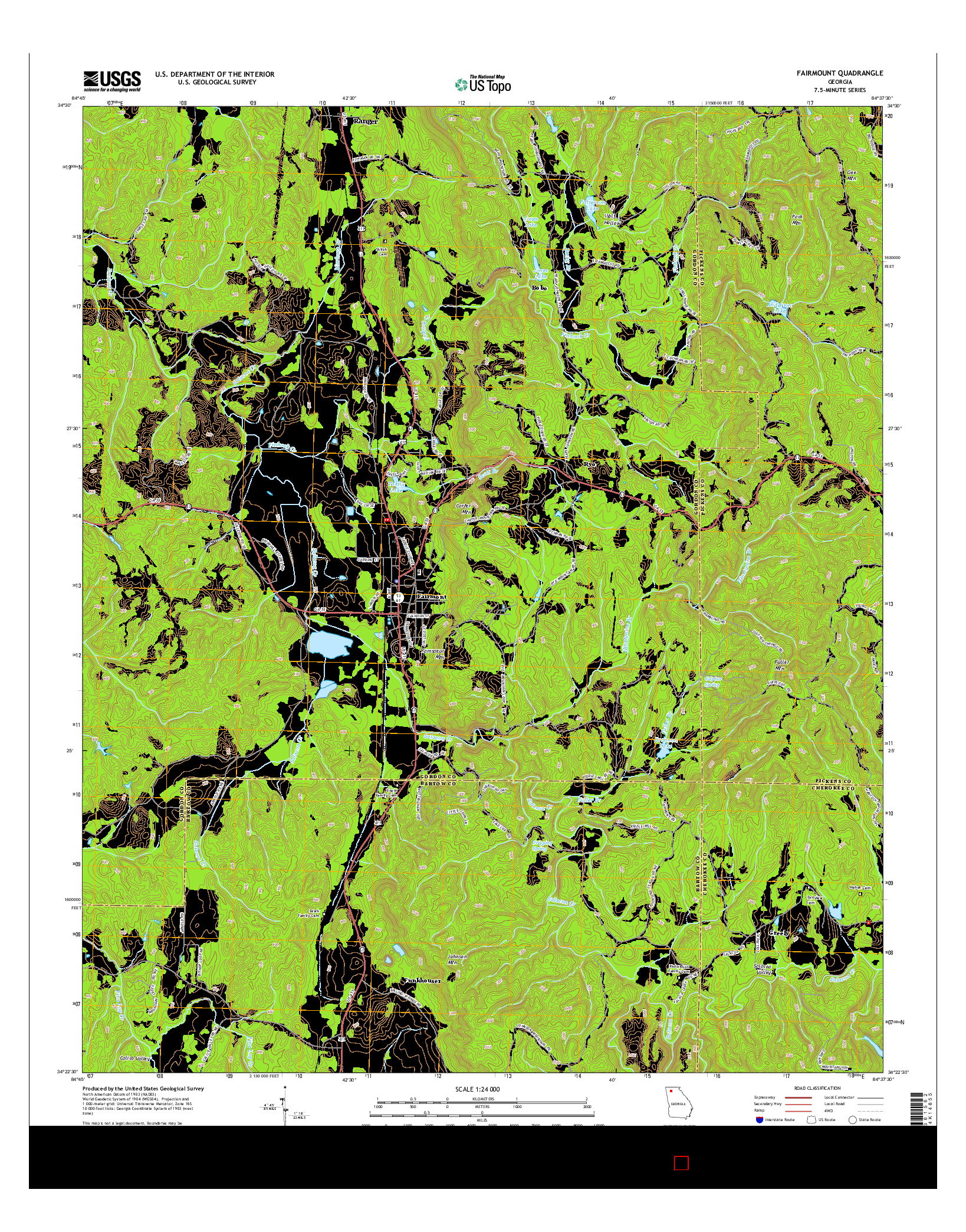 USGS US TOPO 7.5-MINUTE MAP FOR FAIRMOUNT, GA 2014