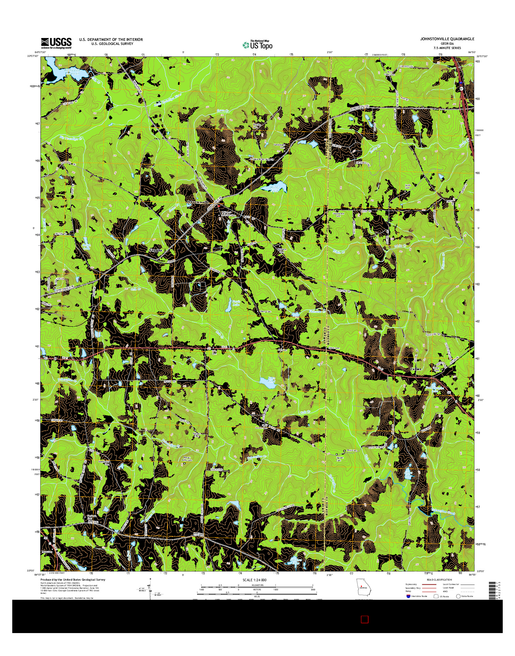 USGS US TOPO 7.5-MINUTE MAP FOR JOHNSTONVILLE, GA 2014