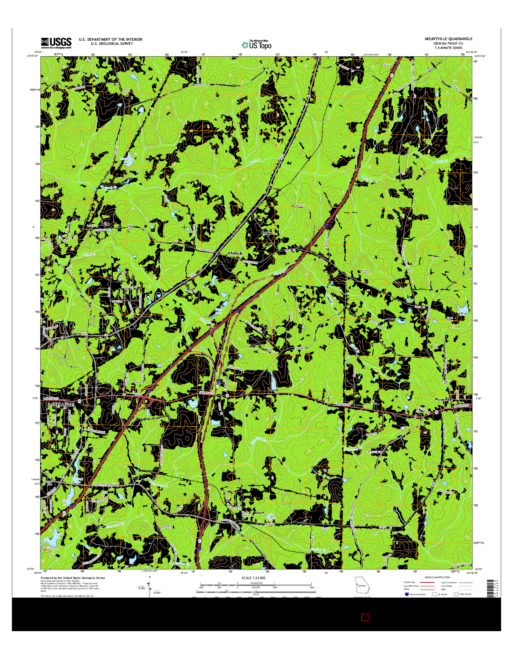 USGS US TOPO 7.5-MINUTE MAP FOR MOUNTVILLE, GA 2014