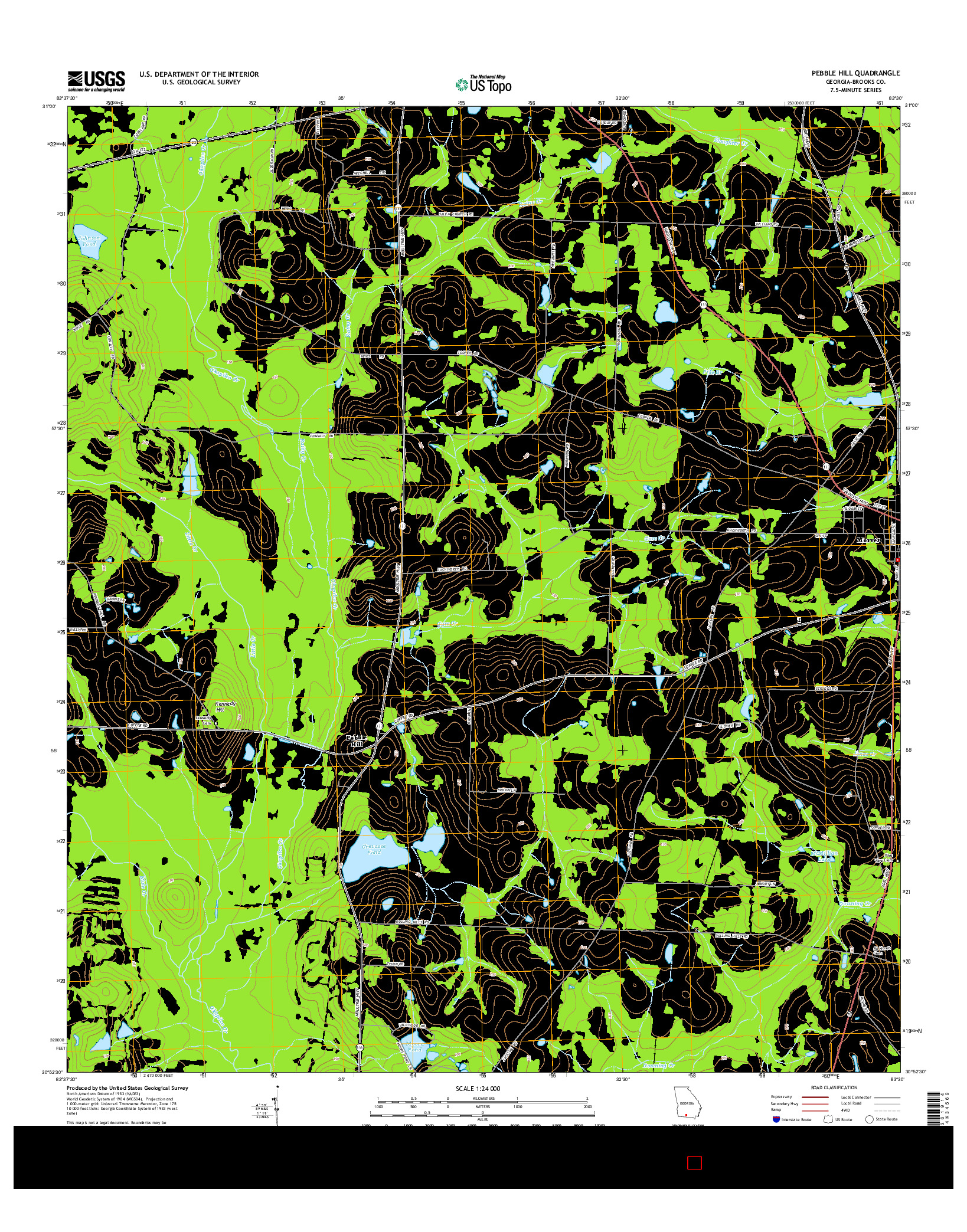 USGS US TOPO 7.5-MINUTE MAP FOR PEBBLE HILL, GA 2014