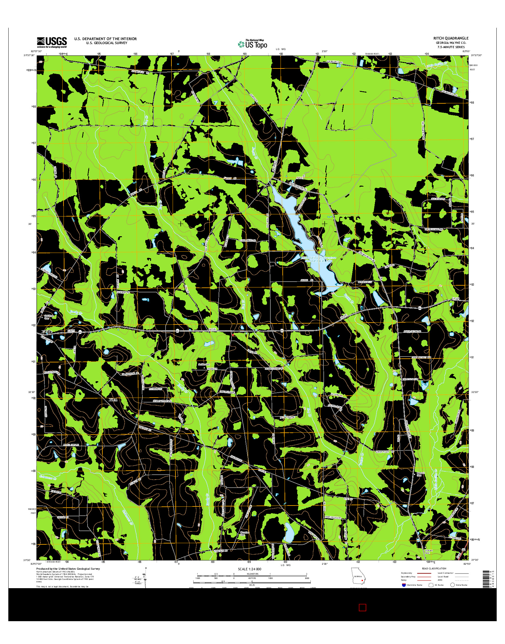 USGS US TOPO 7.5-MINUTE MAP FOR RITCH, GA 2014