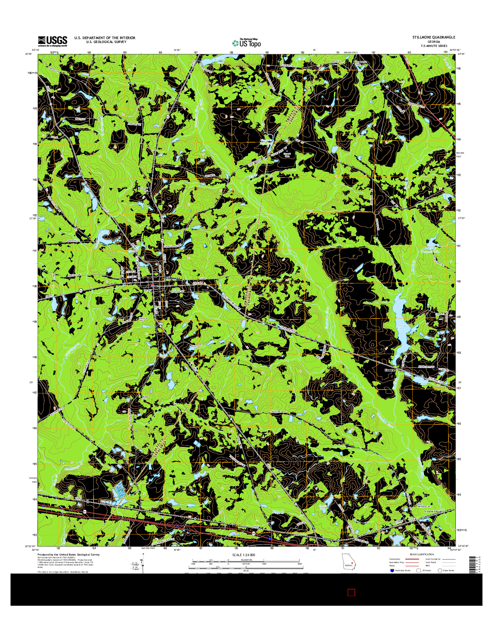 USGS US TOPO 7.5-MINUTE MAP FOR STILLMORE, GA 2014