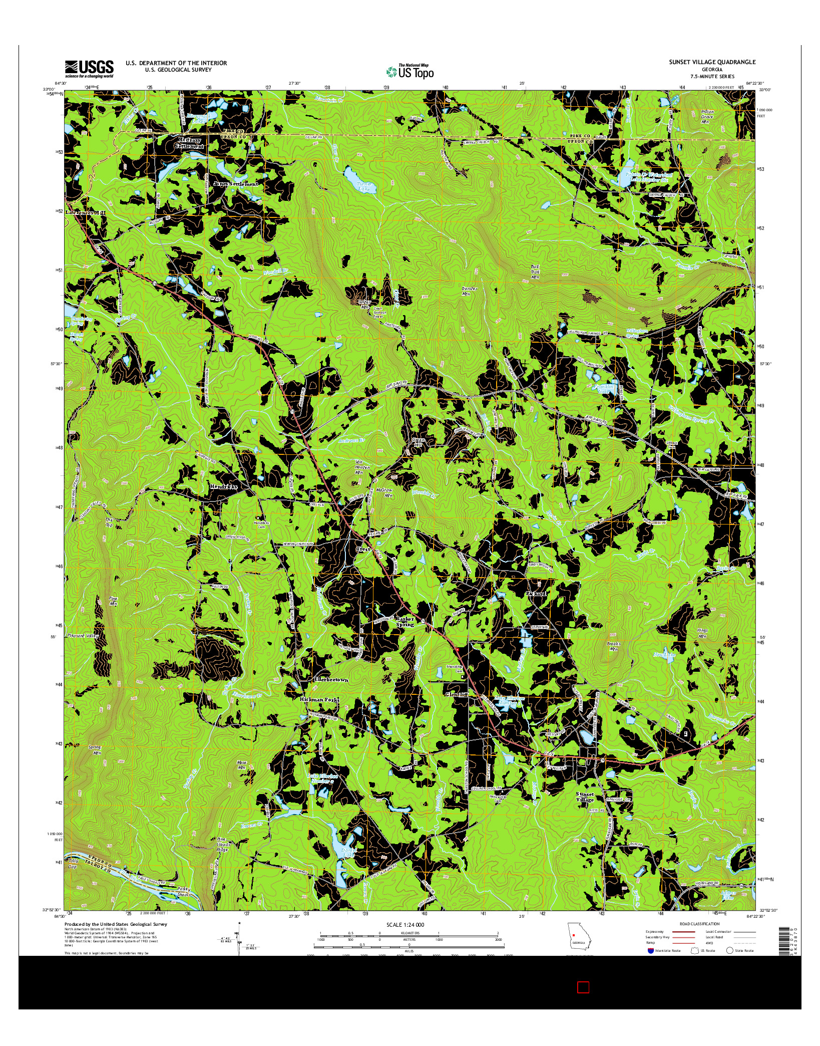 USGS US TOPO 7.5-MINUTE MAP FOR SUNSET VILLAGE, GA 2014