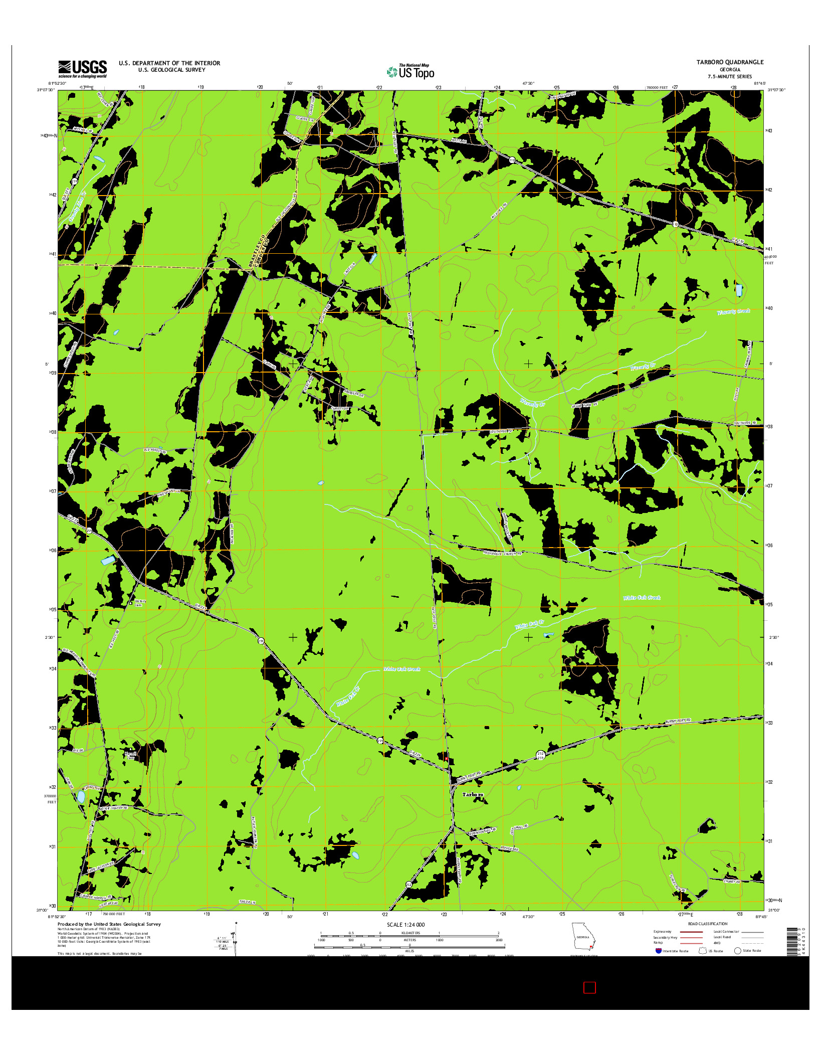 USGS US TOPO 7.5-MINUTE MAP FOR TARBORO, GA 2014