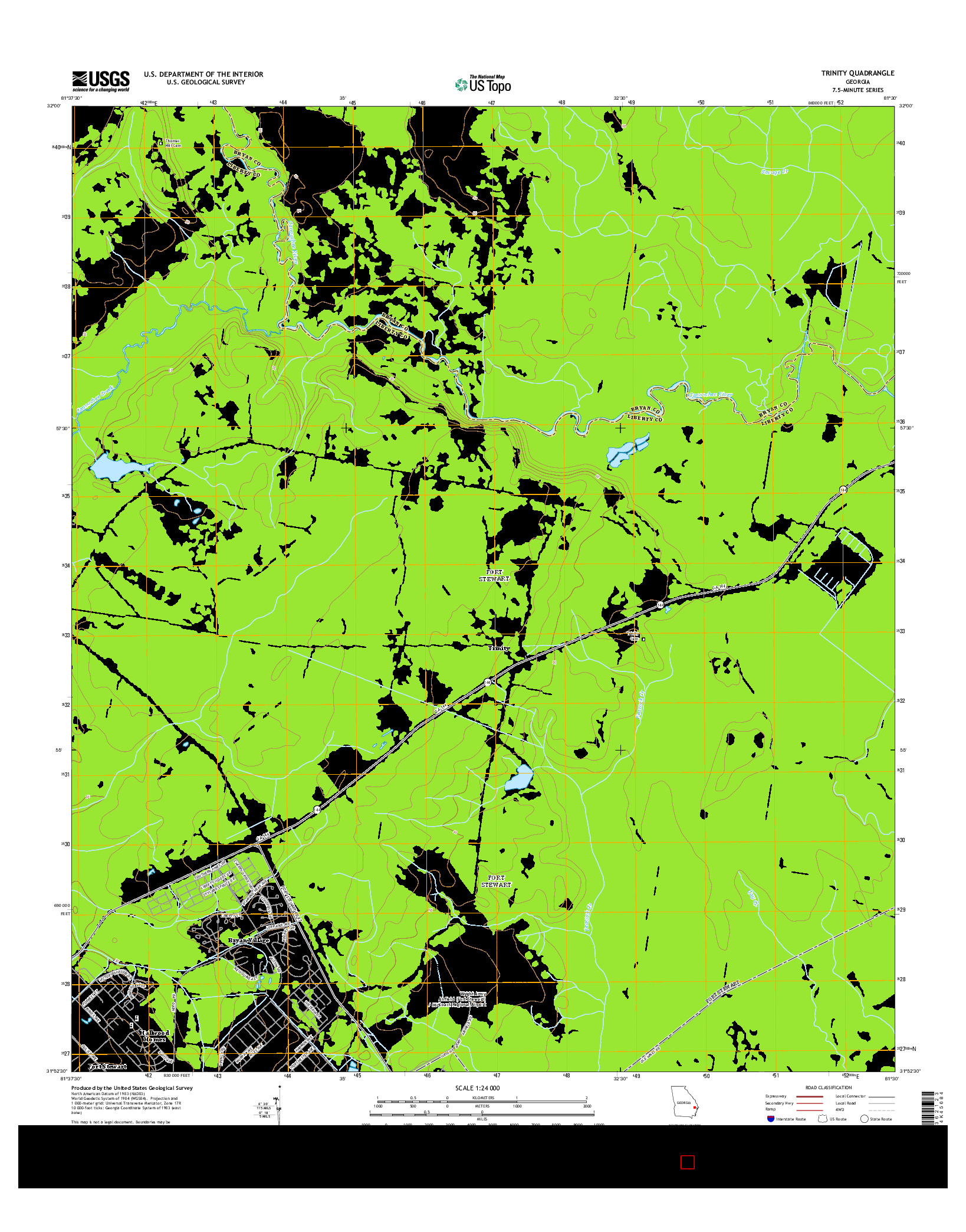 USGS US TOPO 7.5-MINUTE MAP FOR TRINITY, GA 2014
