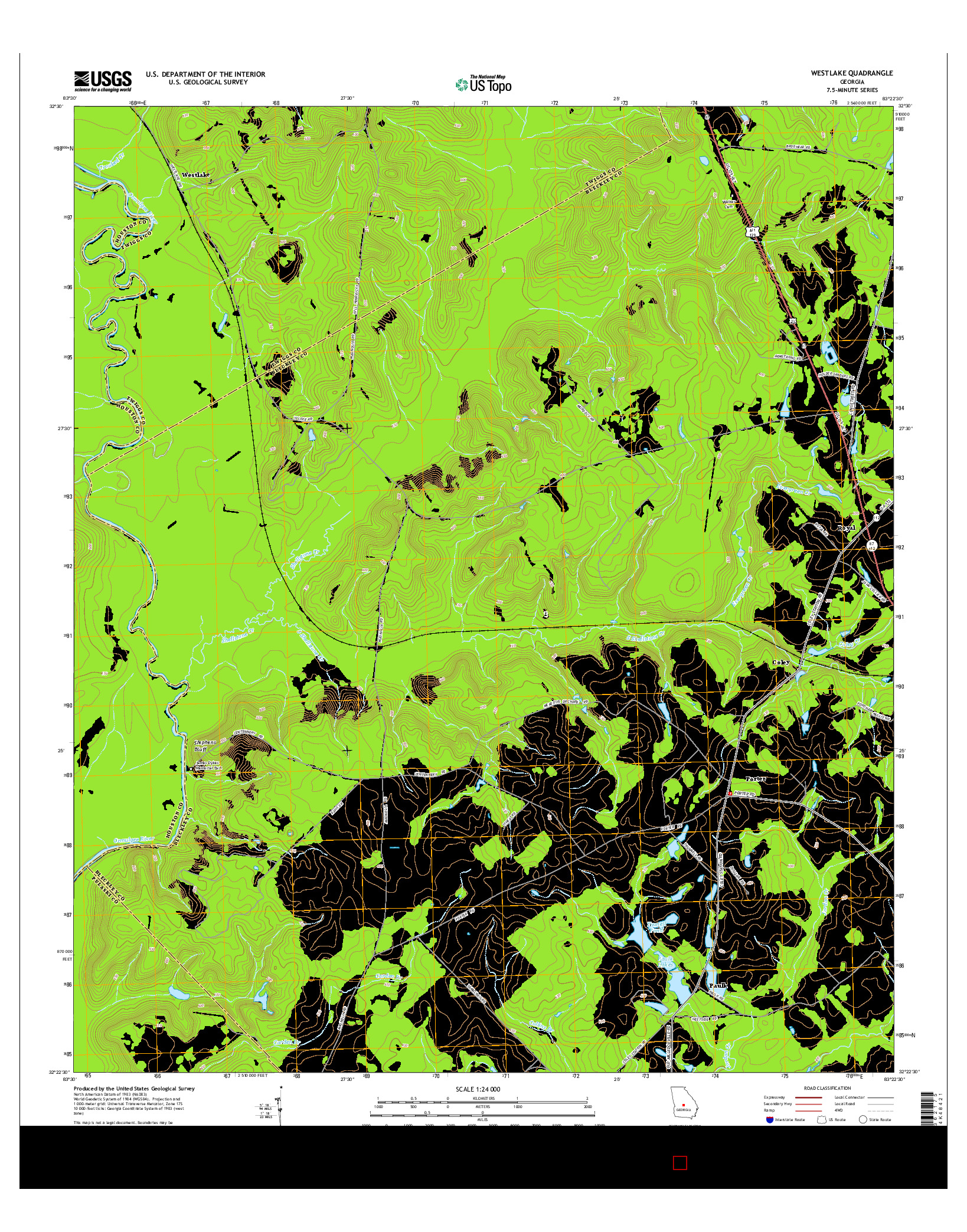 USGS US TOPO 7.5-MINUTE MAP FOR WESTLAKE, GA 2014