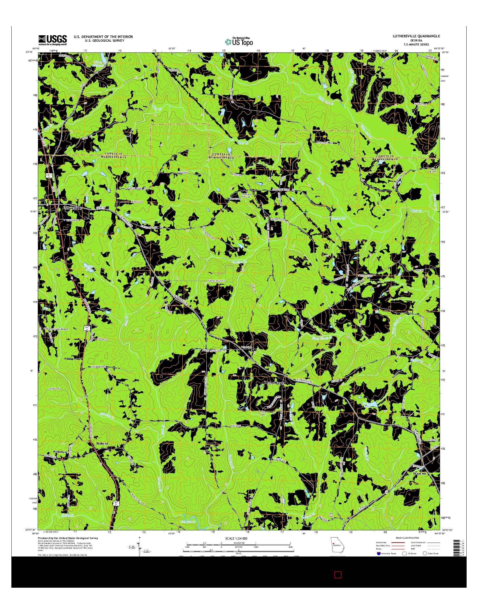 USGS US TOPO 7.5-MINUTE MAP FOR LUTHERSVILLE, GA 2014