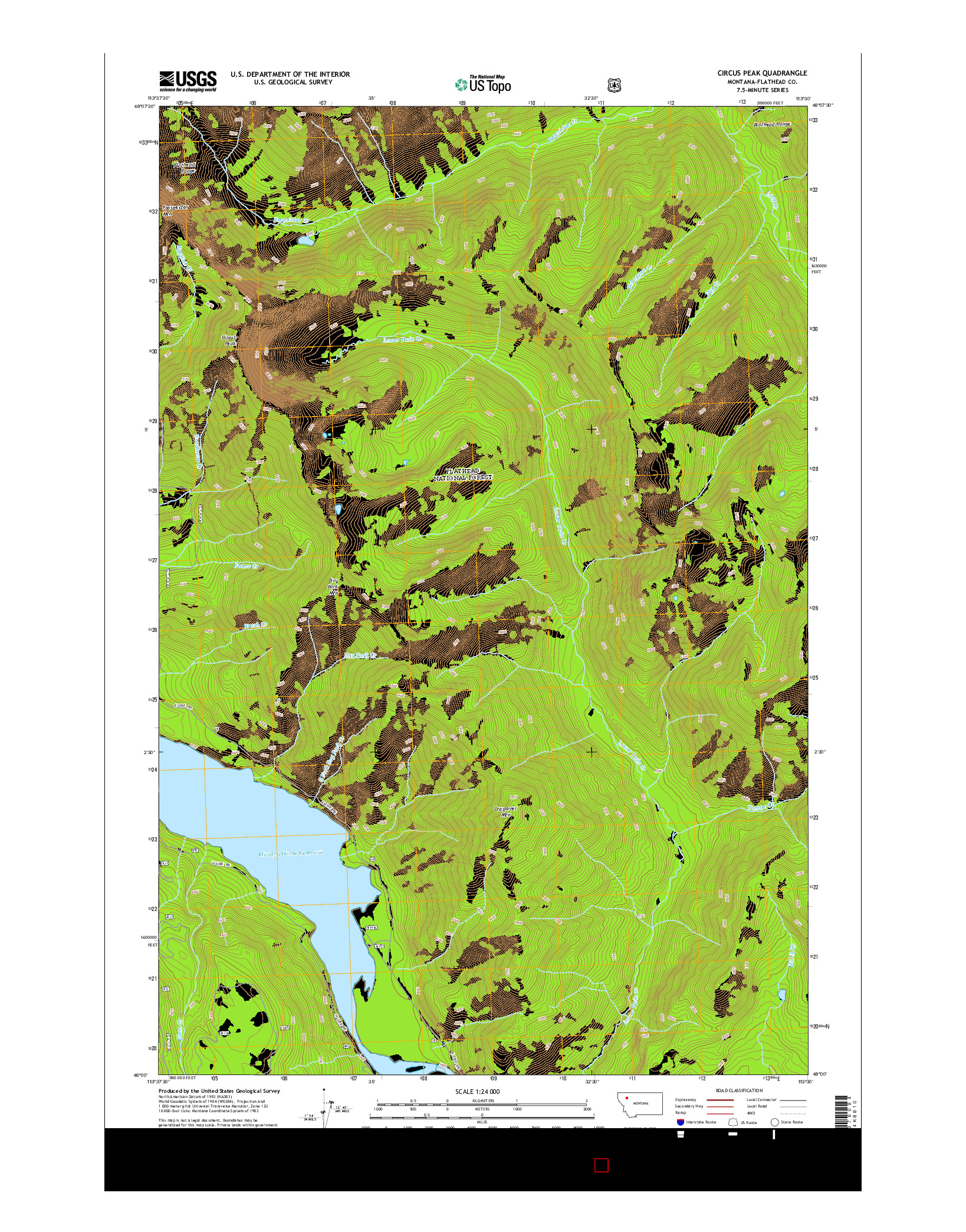 USGS US TOPO 7.5-MINUTE MAP FOR CIRCUS PEAK, MT 2014