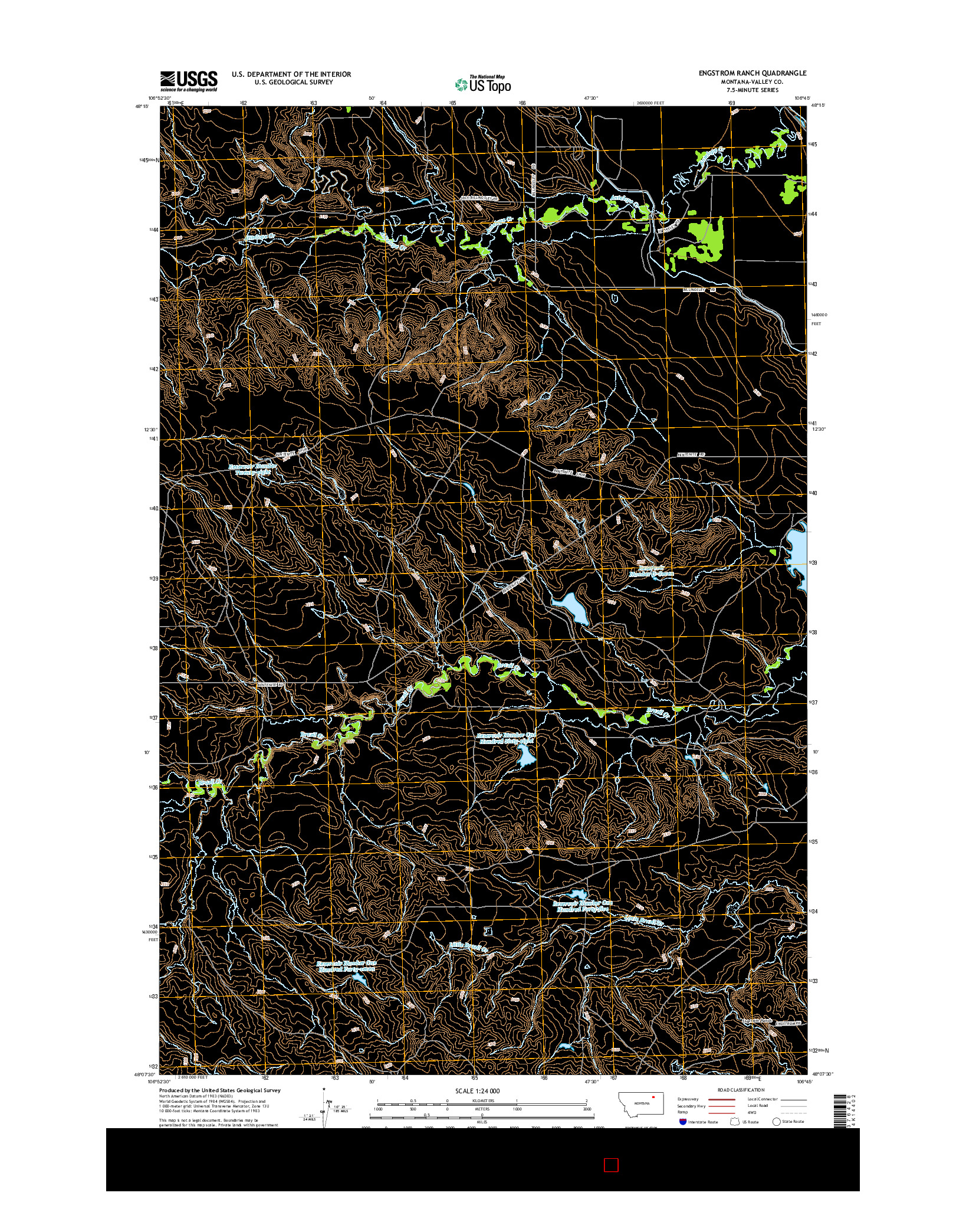 USGS US TOPO 7.5-MINUTE MAP FOR ENGSTROM RANCH, MT 2014