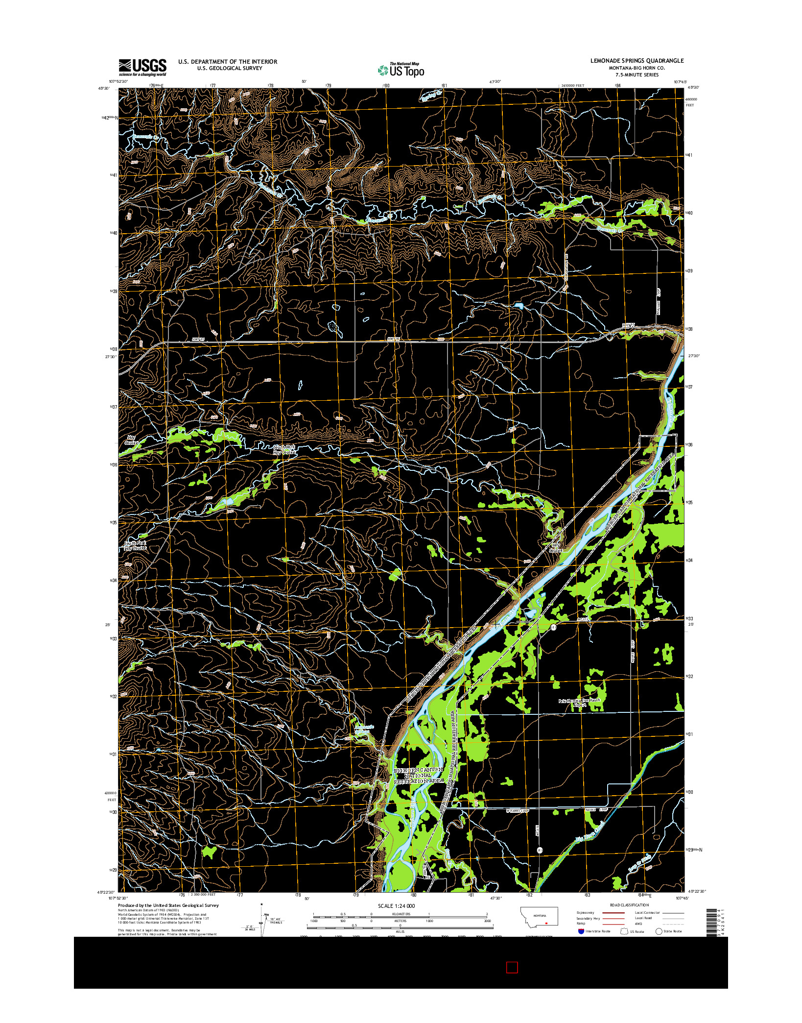 USGS US TOPO 7.5-MINUTE MAP FOR LEMONADE SPRINGS, MT 2014