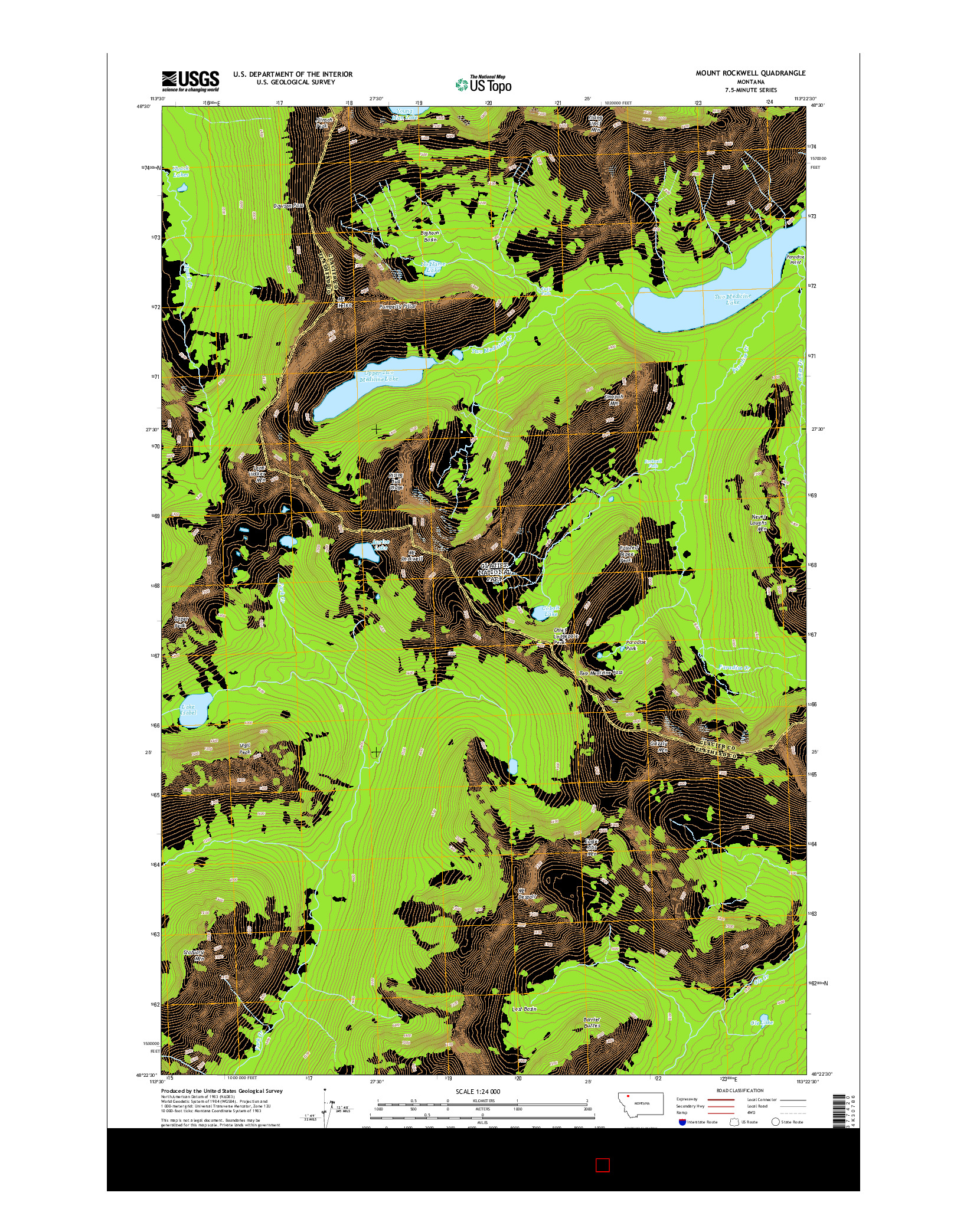 USGS US TOPO 7.5-MINUTE MAP FOR MOUNT ROCKWELL, MT 2014