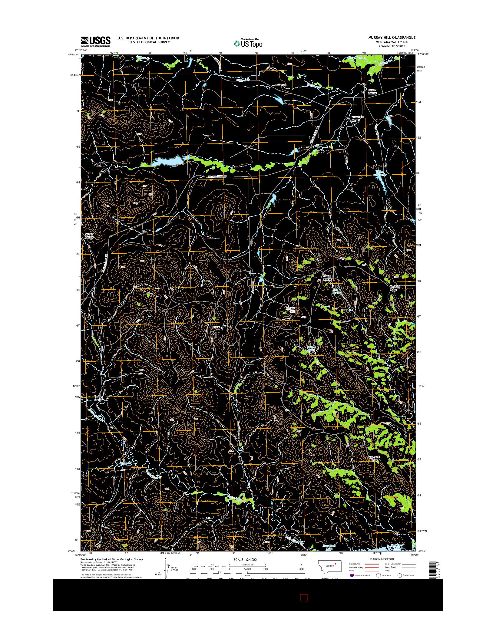 USGS US TOPO 7.5-MINUTE MAP FOR MURRAY HILL, MT 2014