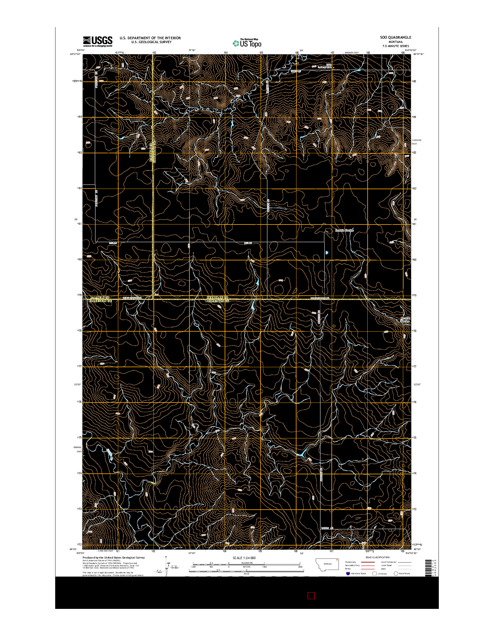 USGS US TOPO 7.5-MINUTE MAP FOR SOO, MT 2014