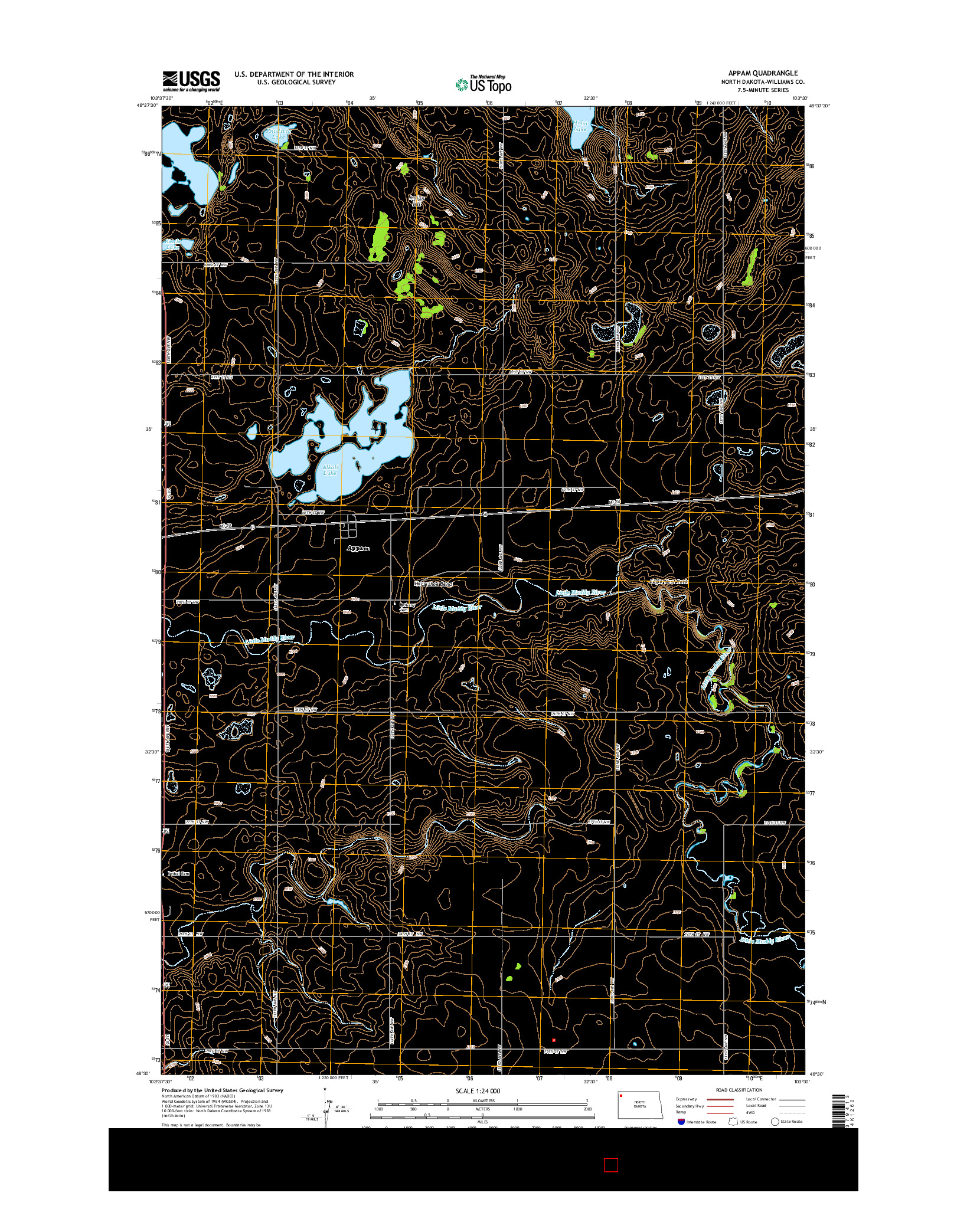 USGS US TOPO 7.5-MINUTE MAP FOR APPAM, ND 2014