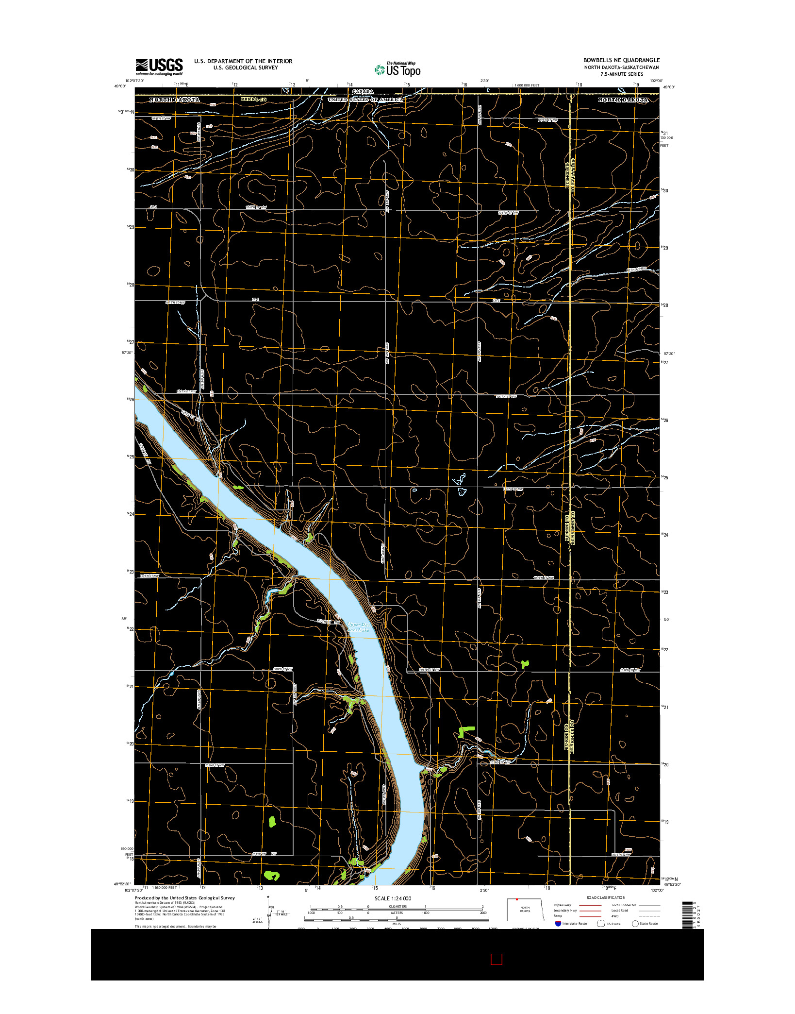 USGS US TOPO 7.5-MINUTE MAP FOR BOWBELLS NE, ND-SK 2014