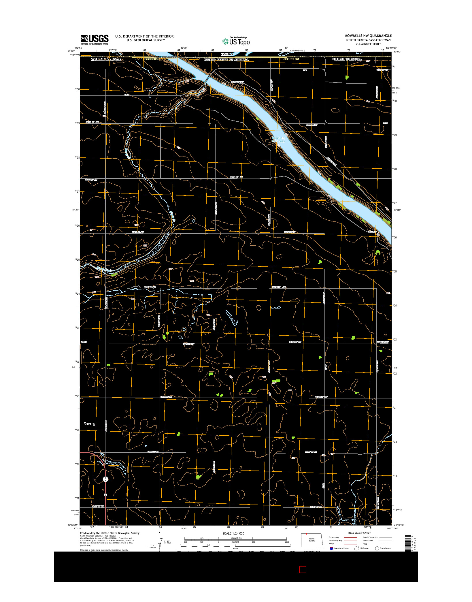 USGS US TOPO 7.5-MINUTE MAP FOR BOWBELLS NW, ND-SK 2014