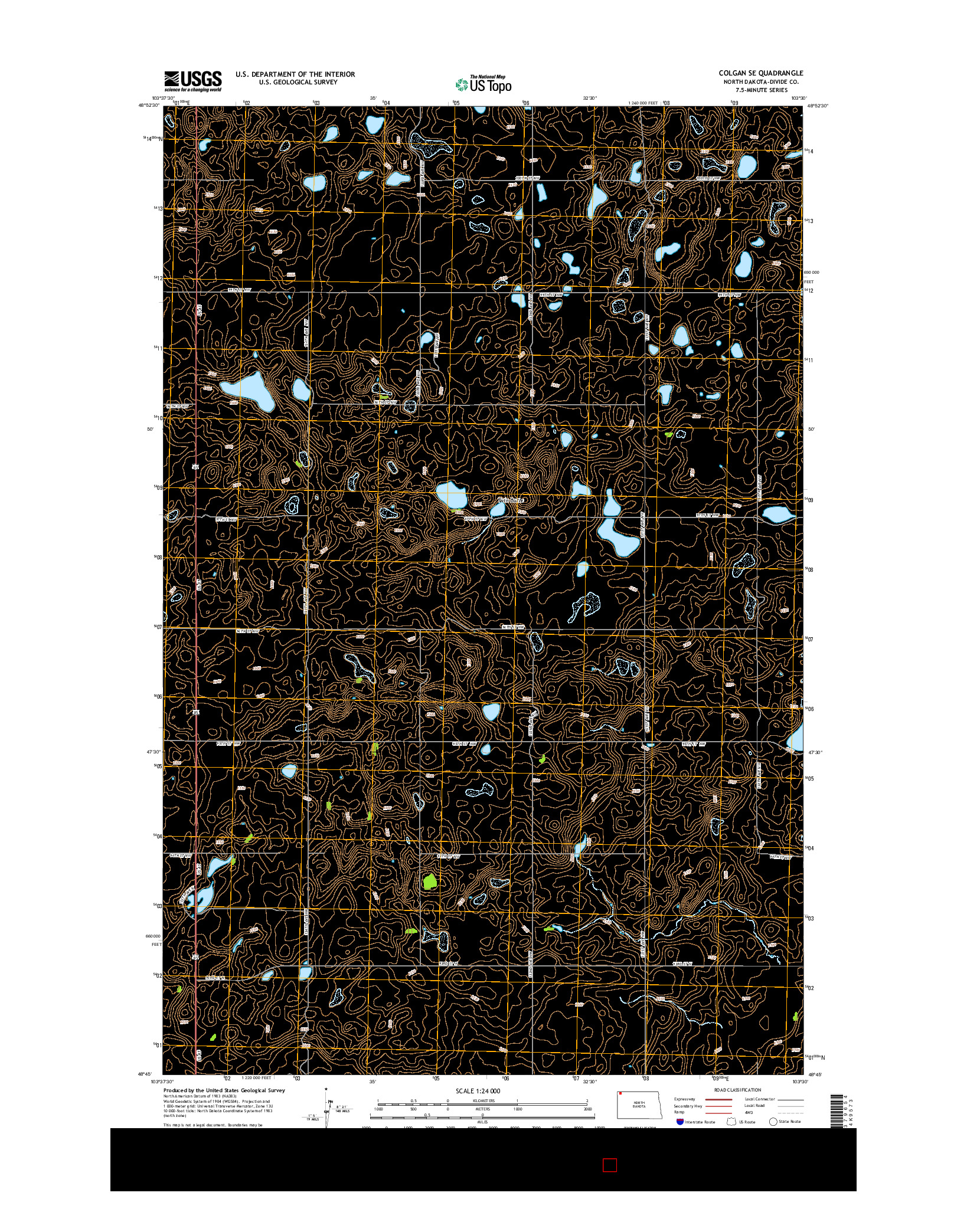 USGS US TOPO 7.5-MINUTE MAP FOR COLGAN SE, ND 2014