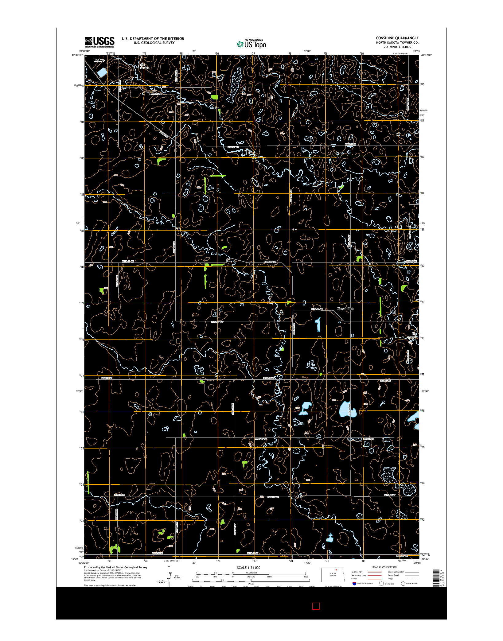 USGS US TOPO 7.5-MINUTE MAP FOR CONSIDINE, ND 2014