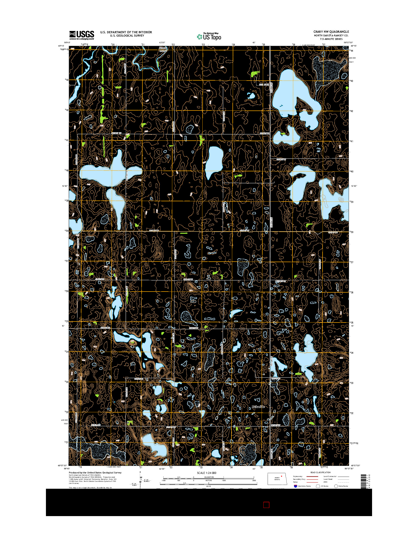 USGS US TOPO 7.5-MINUTE MAP FOR CRARY NW, ND 2014