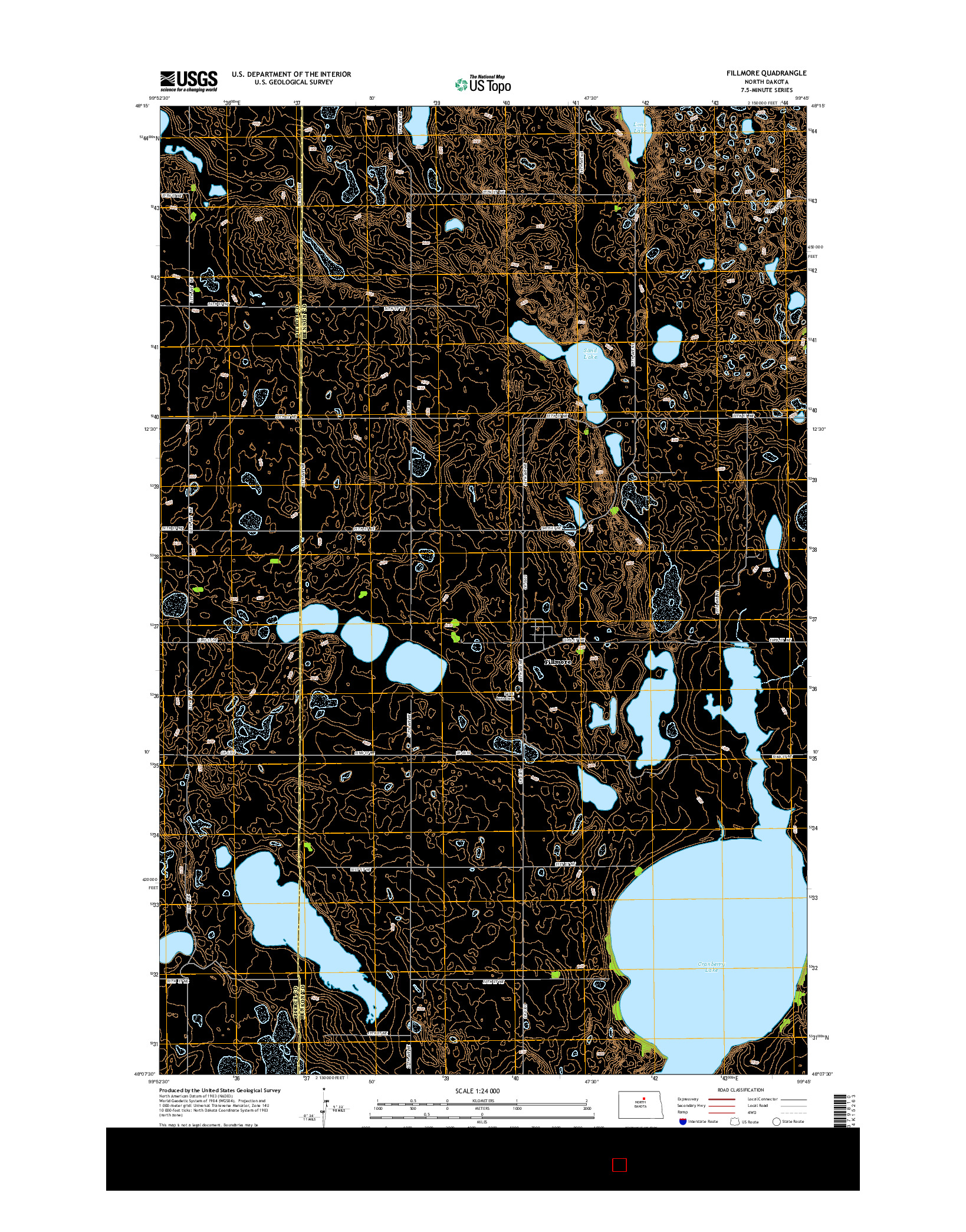 USGS US TOPO 7.5-MINUTE MAP FOR FILLMORE, ND 2014