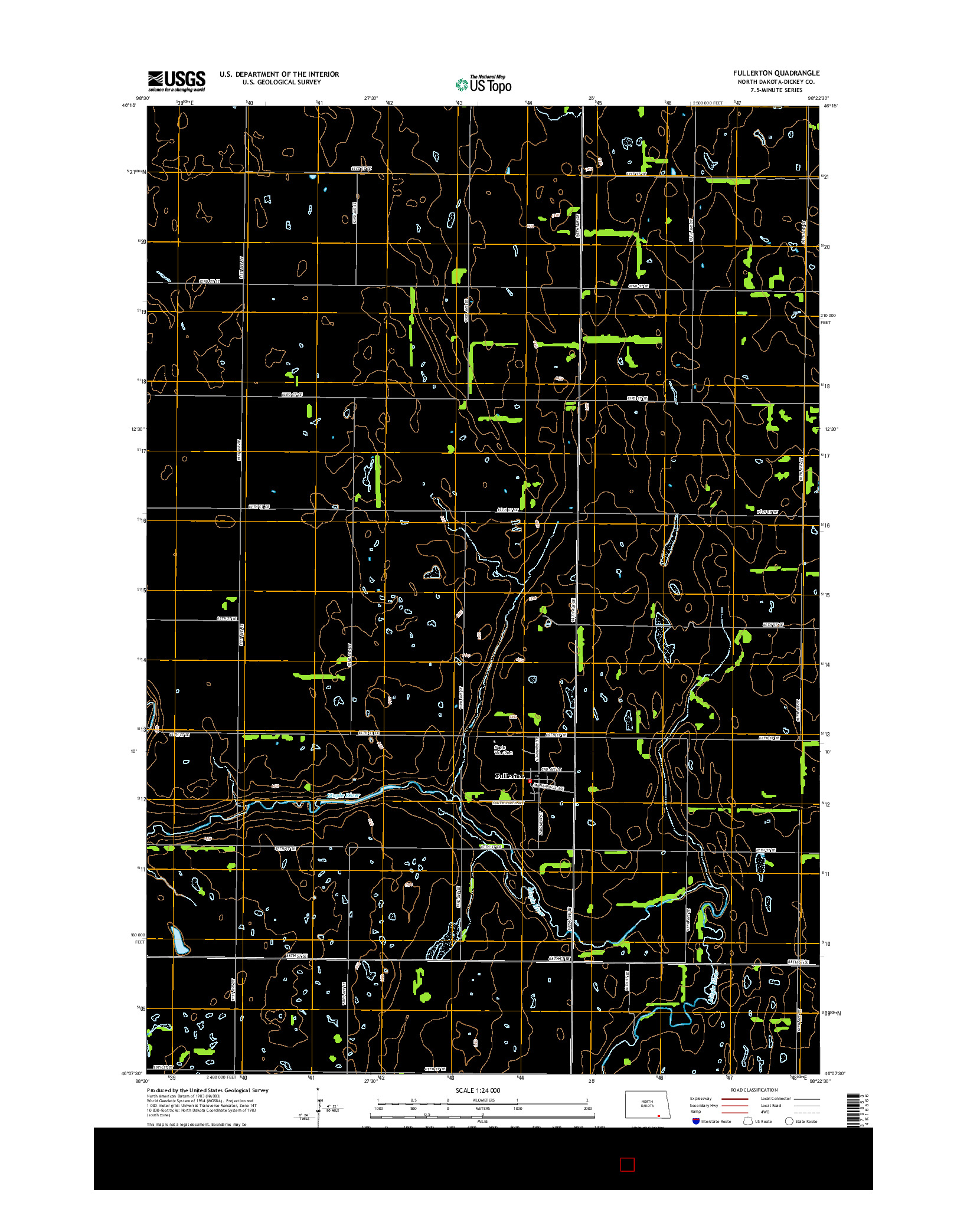 USGS US TOPO 7.5-MINUTE MAP FOR FULLERTON, ND 2014