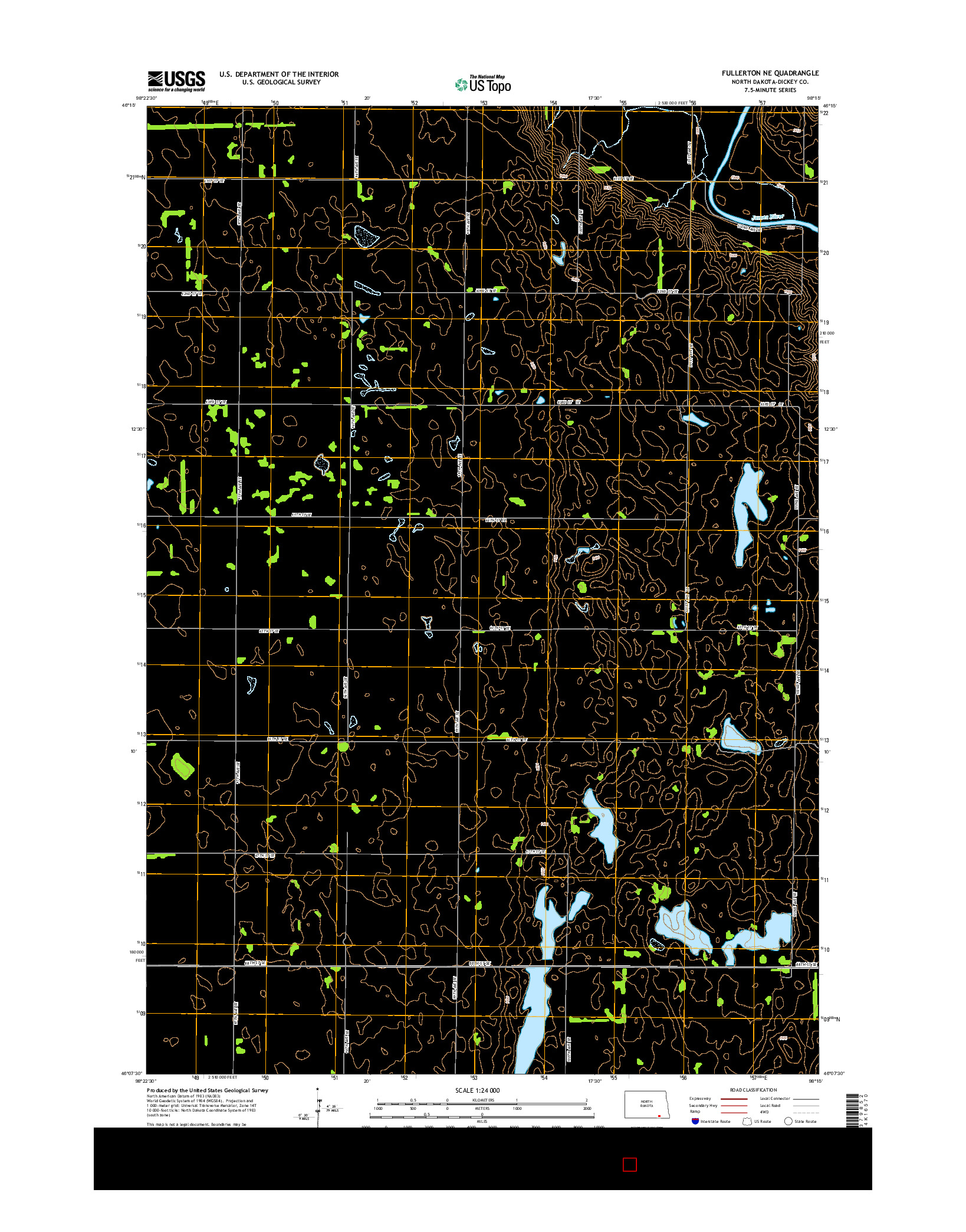 USGS US TOPO 7.5-MINUTE MAP FOR FULLERTON NE, ND 2014