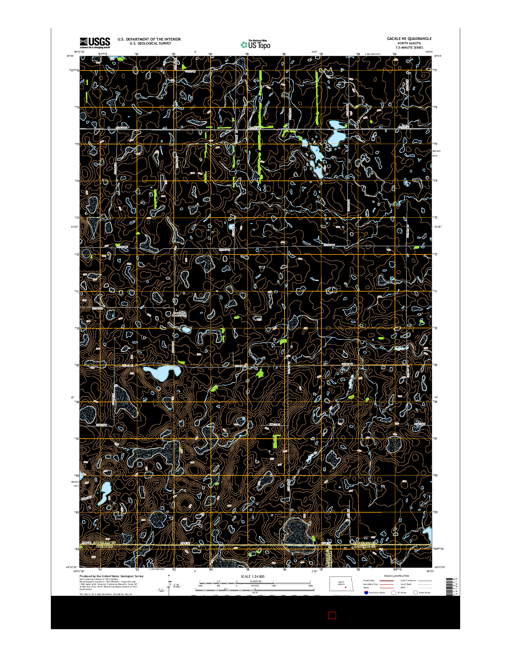 USGS US TOPO 7.5-MINUTE MAP FOR GACKLE NE, ND 2014