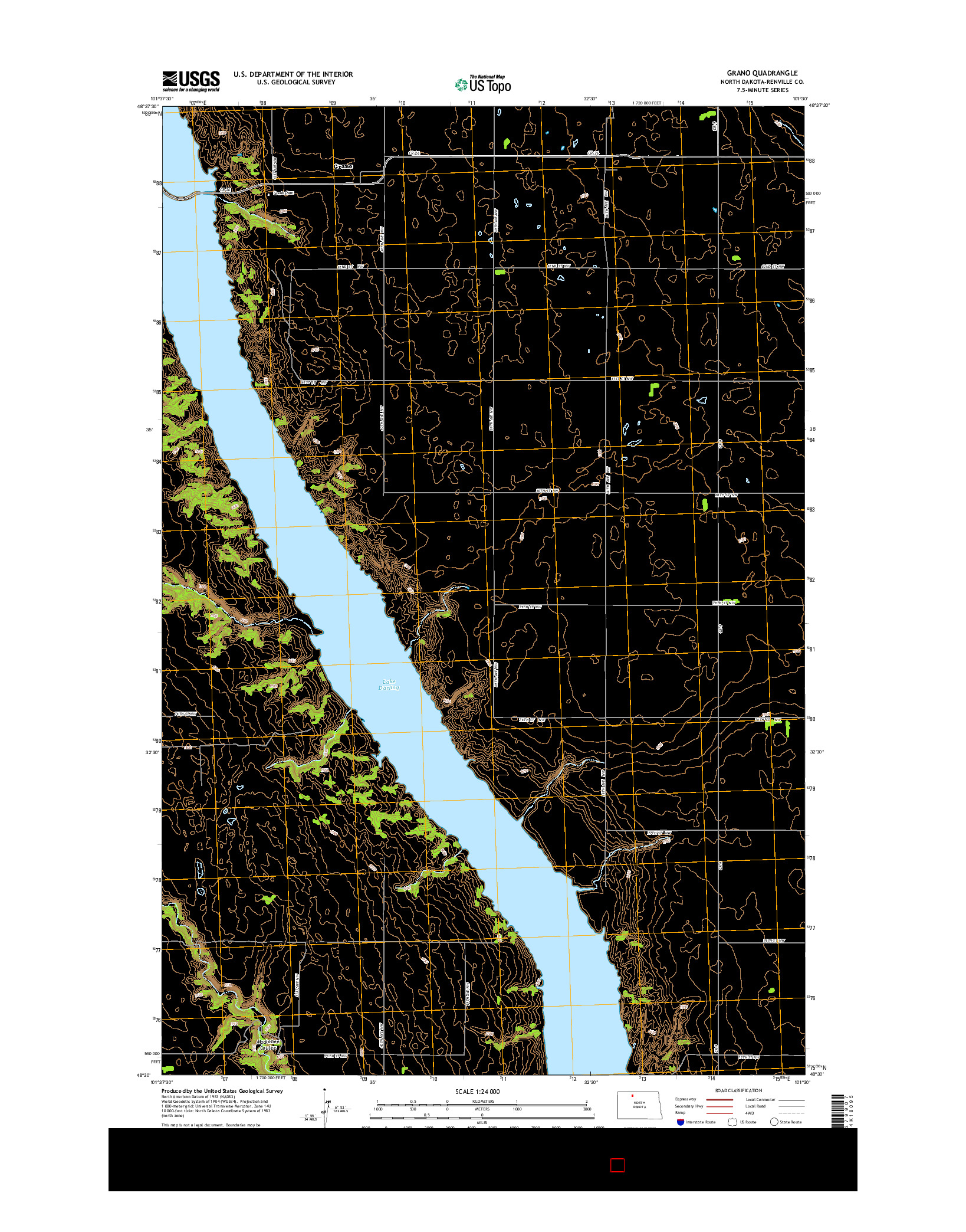 USGS US TOPO 7.5-MINUTE MAP FOR GRANO, ND 2014