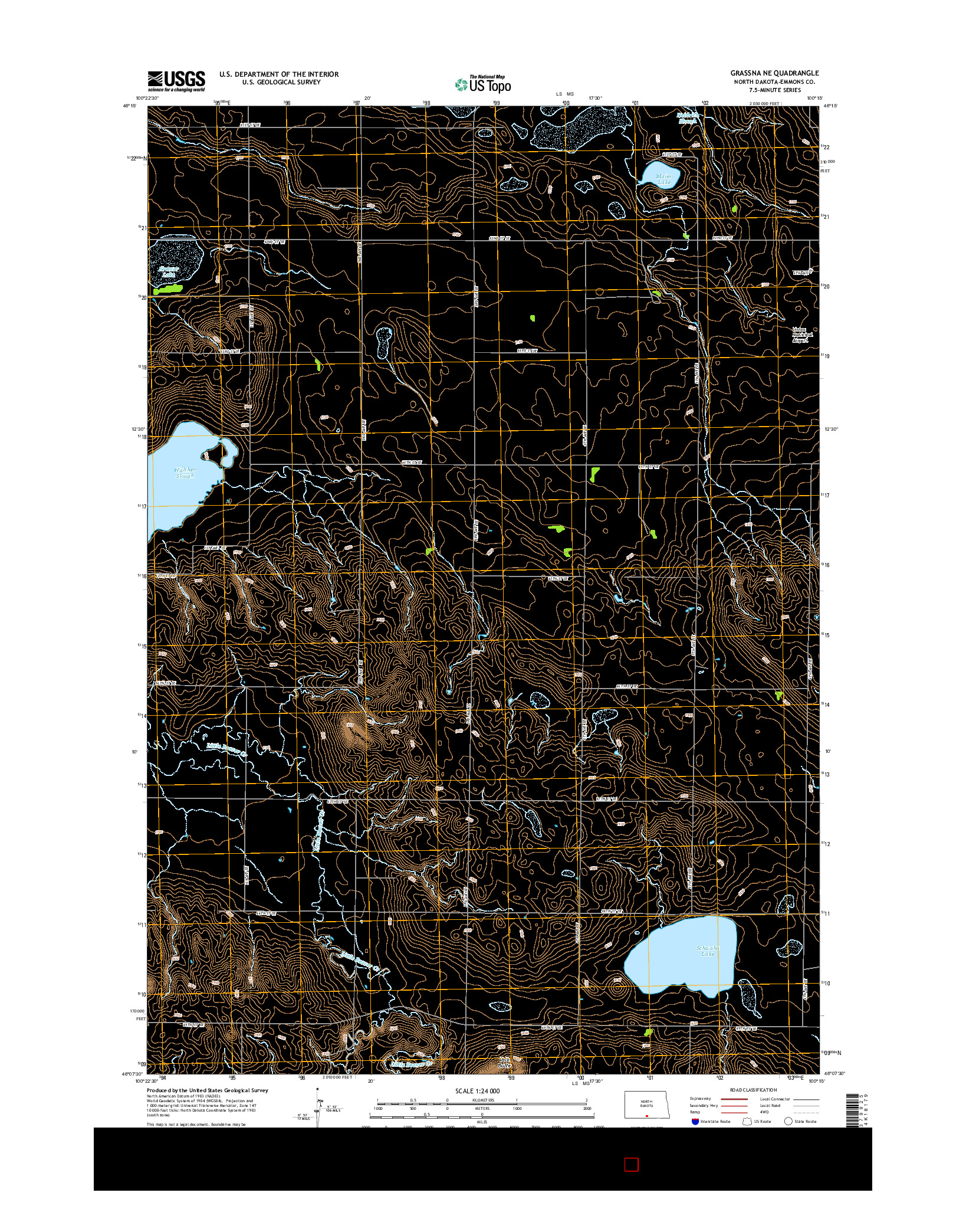 USGS US TOPO 7.5-MINUTE MAP FOR GRASSNA NE, ND 2014