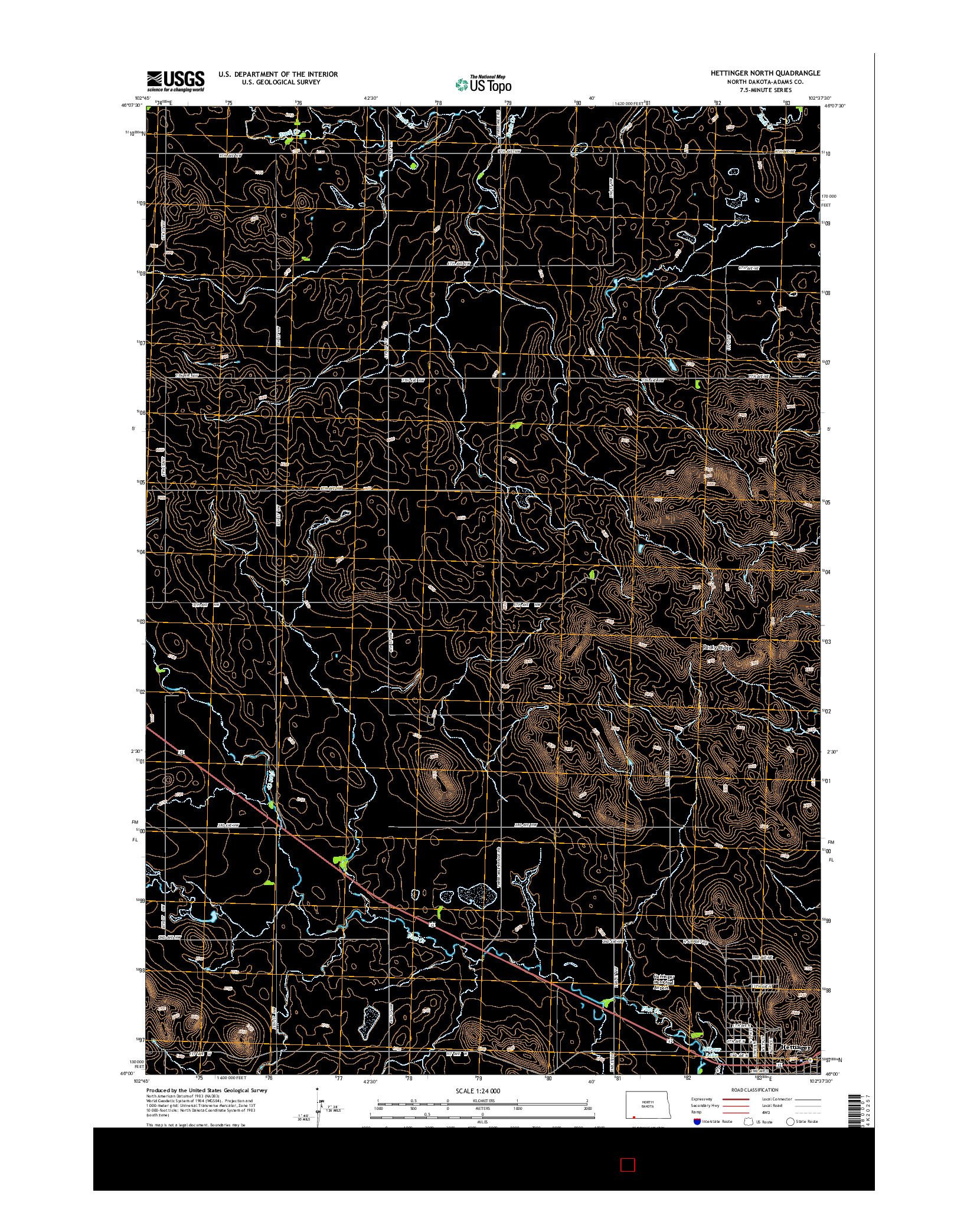 USGS US TOPO 7.5-MINUTE MAP FOR HETTINGER NORTH, ND 2014