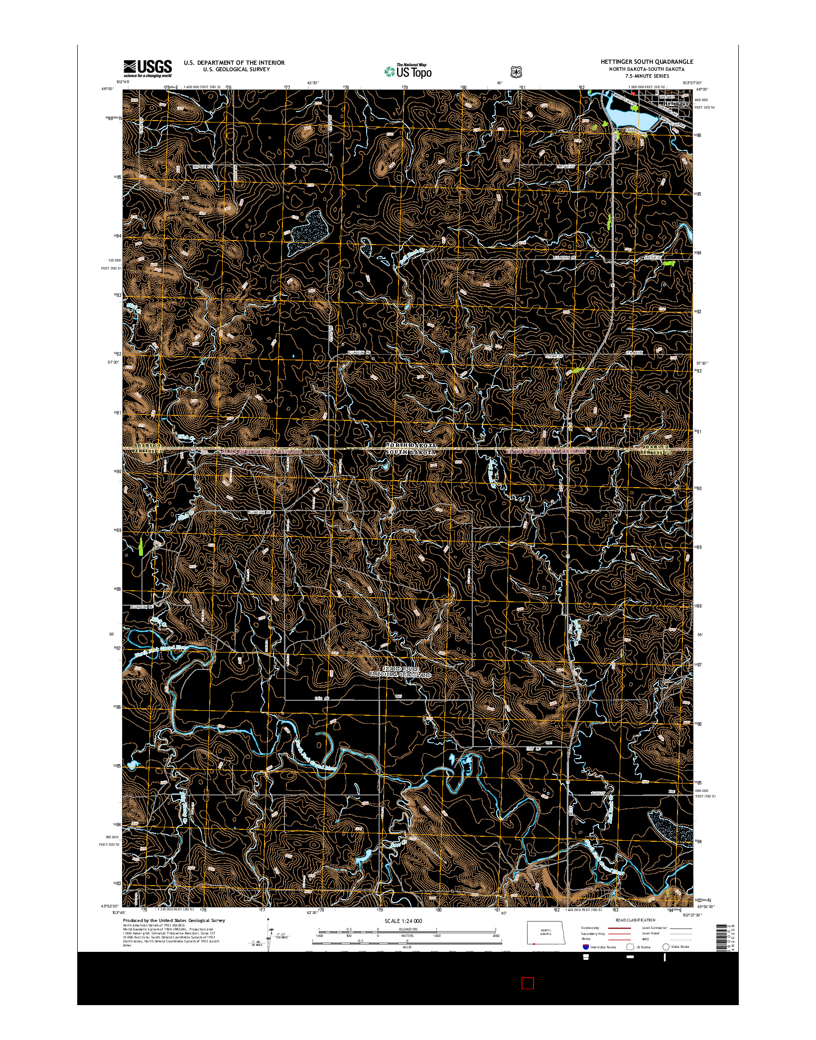 USGS US TOPO 7.5-MINUTE MAP FOR HETTINGER SOUTH, ND-SD 2014