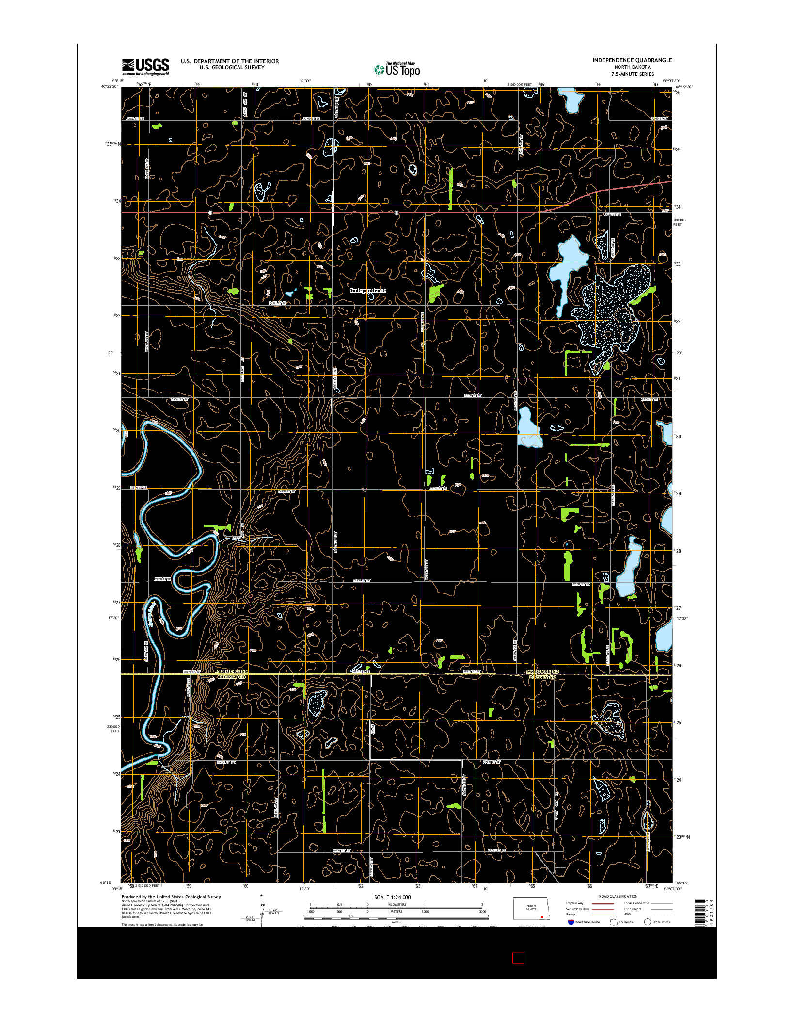 USGS US TOPO 7.5-MINUTE MAP FOR INDEPENDENCE, ND 2014